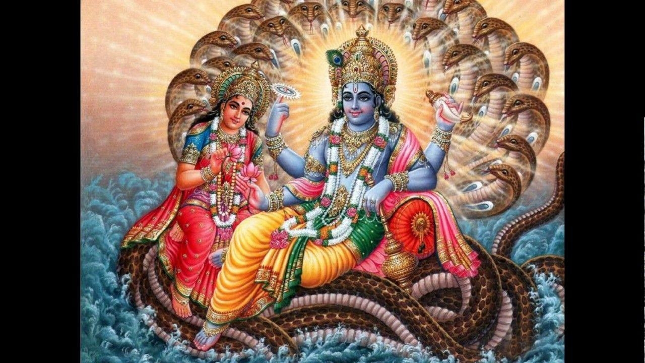 1280x720 Best Good Morning Greetings Wishes With Lord Vishnu Wallpaper, Desktop