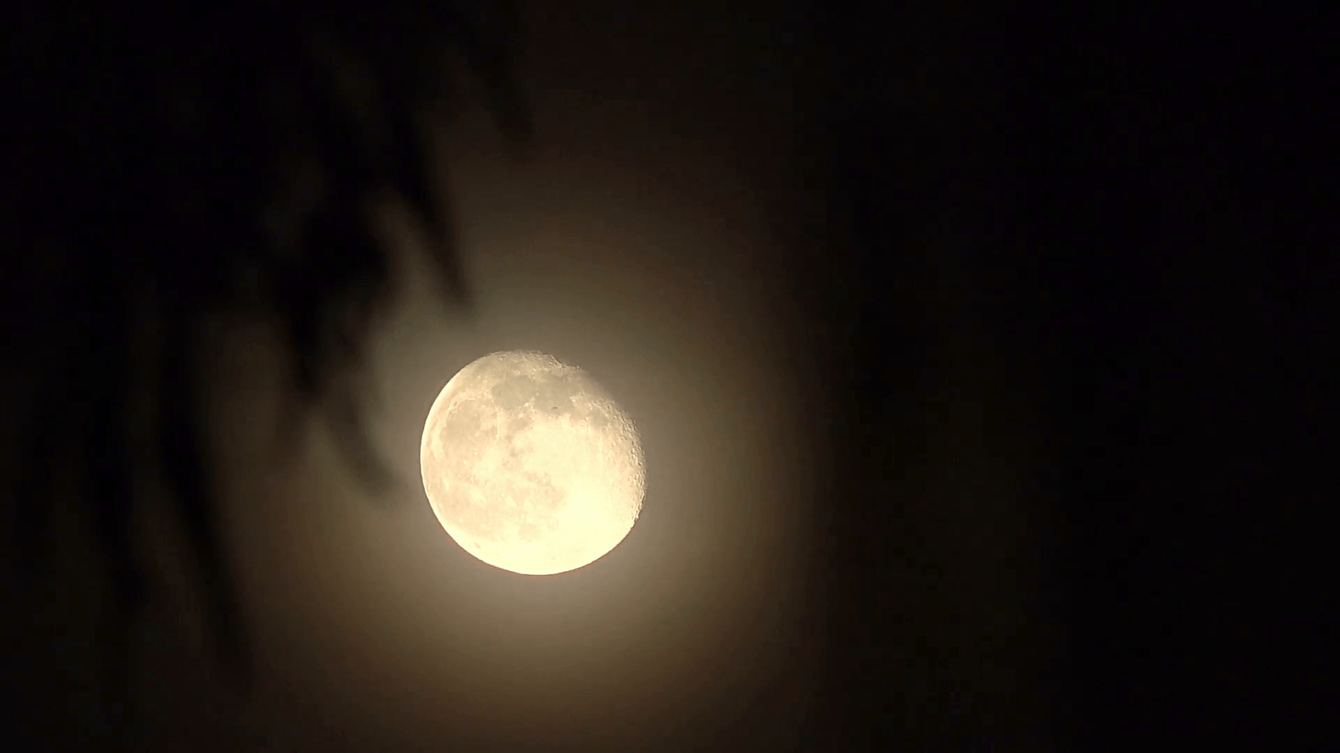 1920x1080 HD tight waning gibbous moon super detail v2 Stock Video Footage, Desktop