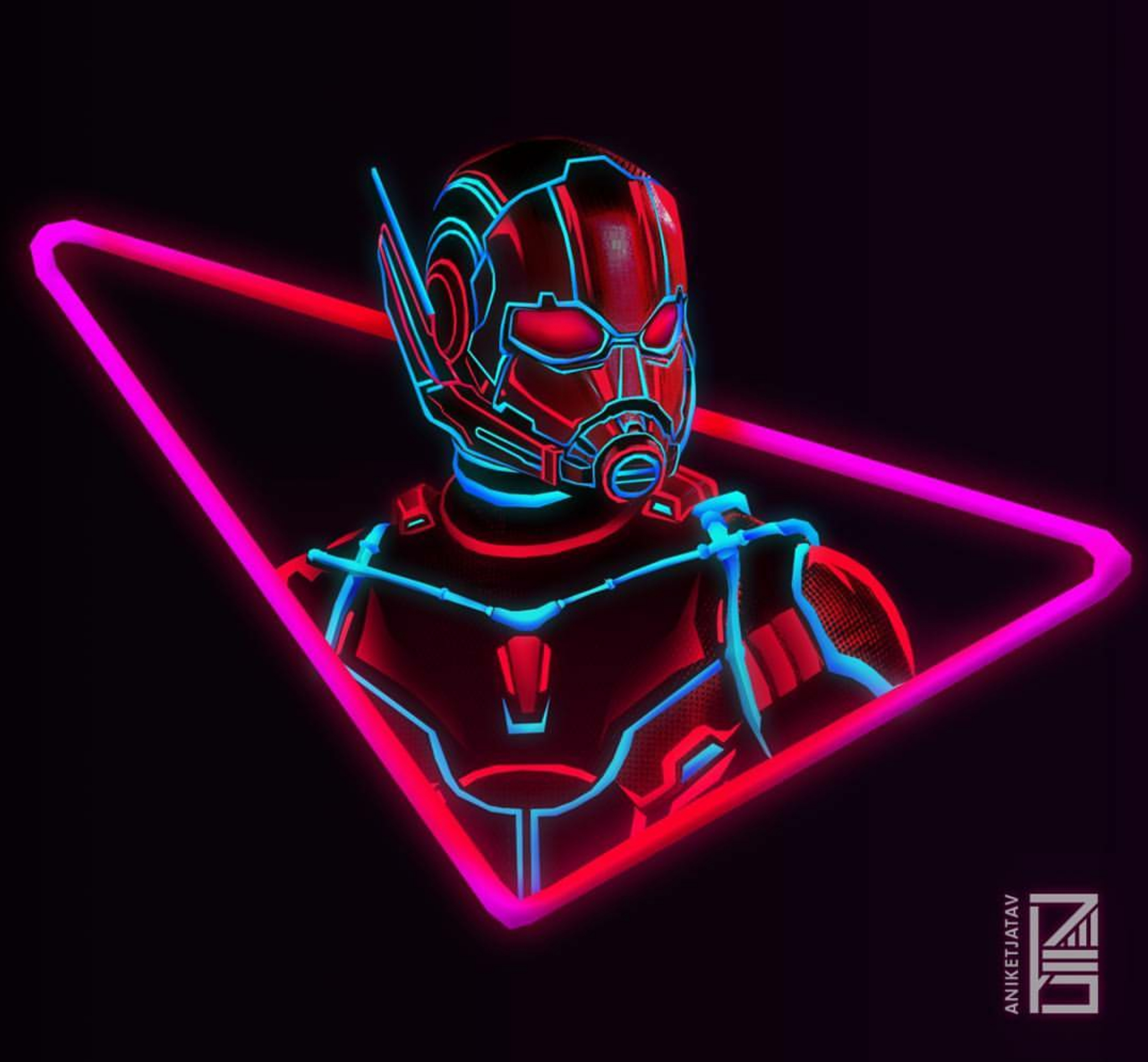 2080x1920 Neon Ant Man (Fanmade By Aniketjatav), Desktop