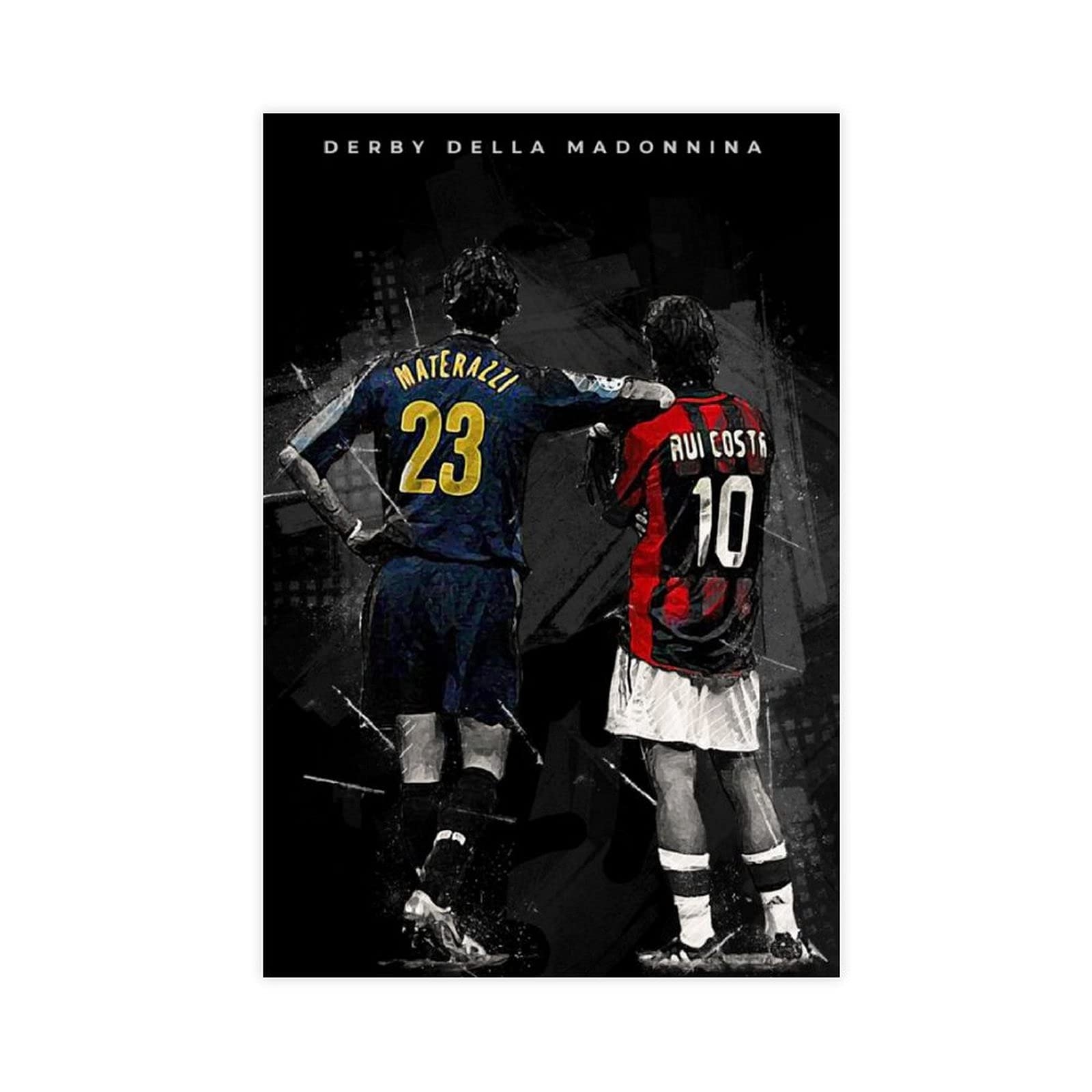 1600x1600 Marco Materazzi And Rui Costa International Football Legend Sports Poster 1 Canvas Poster Wall Art Decor Print Picture Paintings for Living Room Bedroom Decoration Unframe:16×24inch(40×60cm), 居家與廚房, Phone