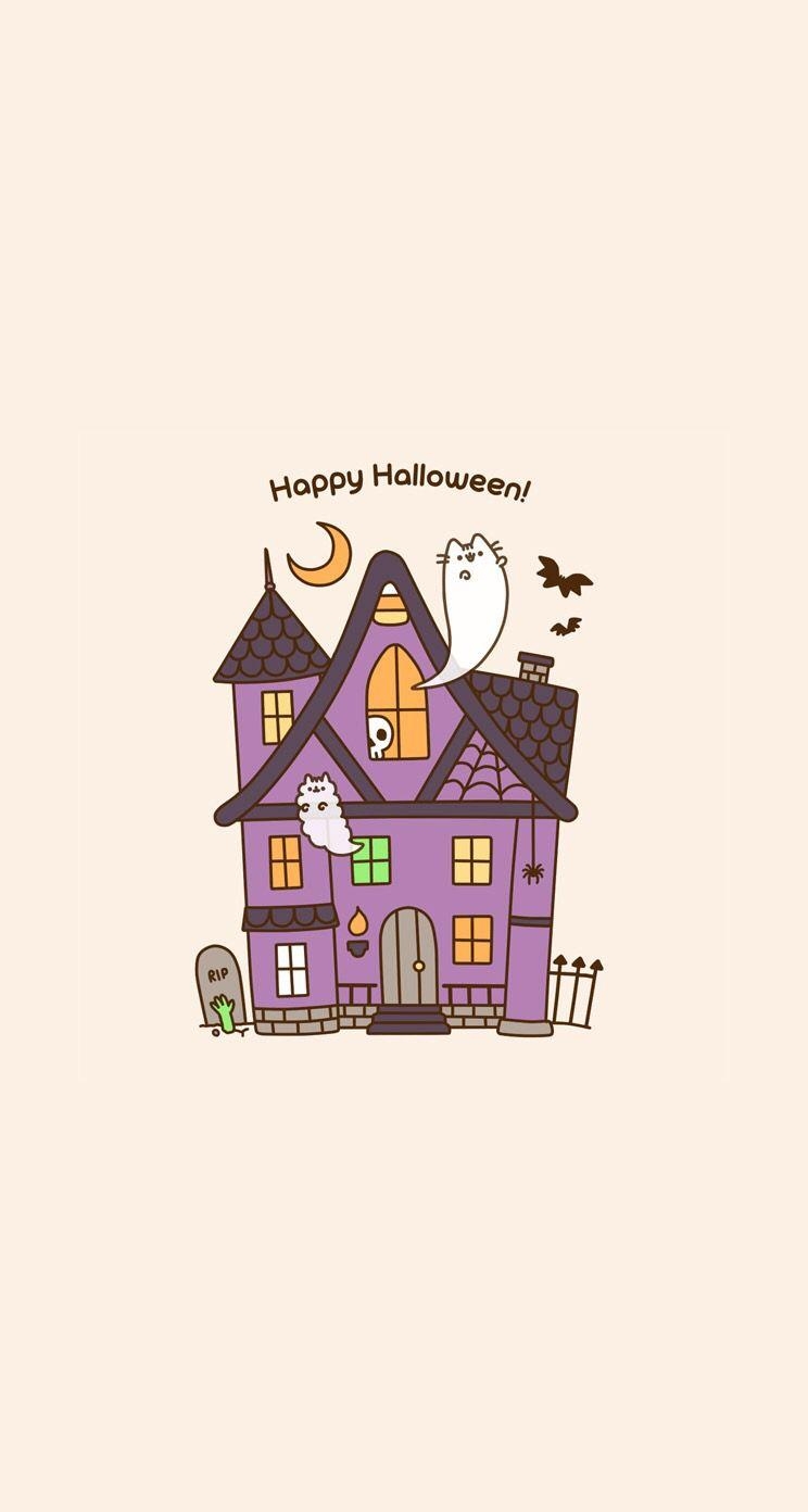 750x1400 pusheen #wallpaper #phone #background #halloween. holiday, Phone