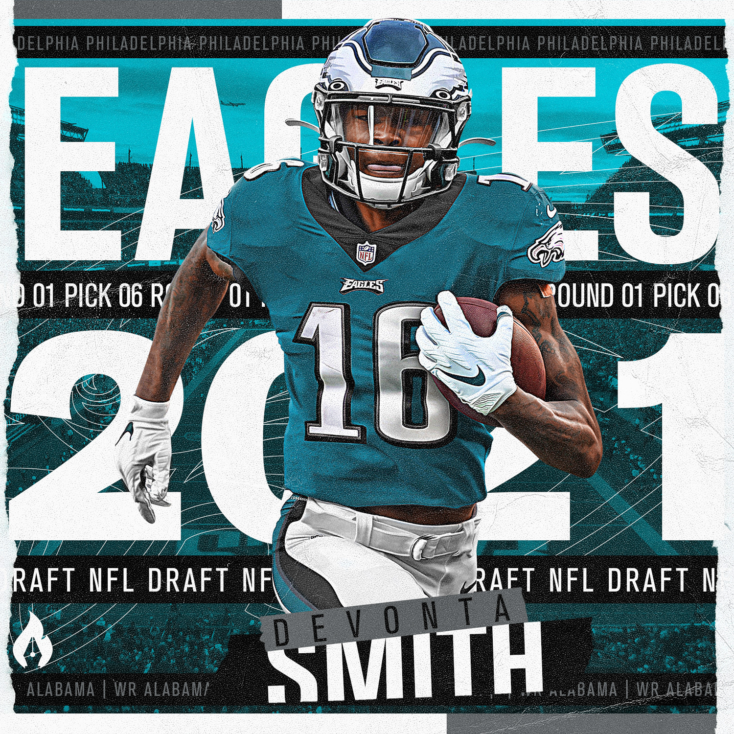 1500x1500 Devonta Smith Philadelphia Eagles Jersey Swap, Phone