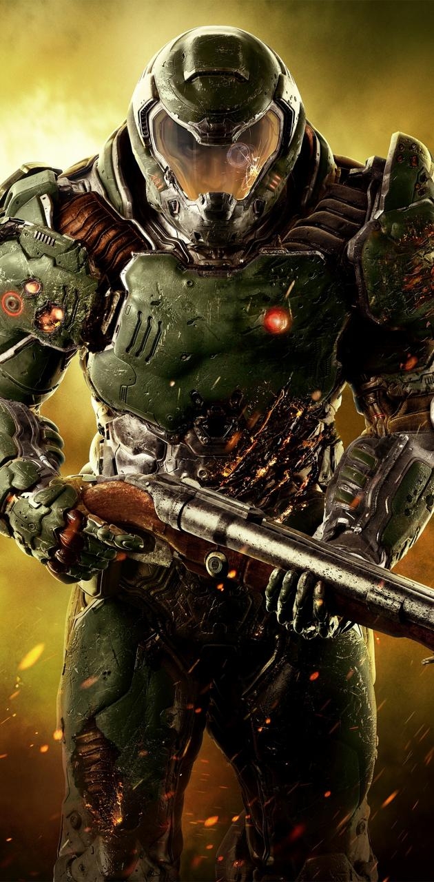 630x1280 Doom Slayer wallpaper, Phone