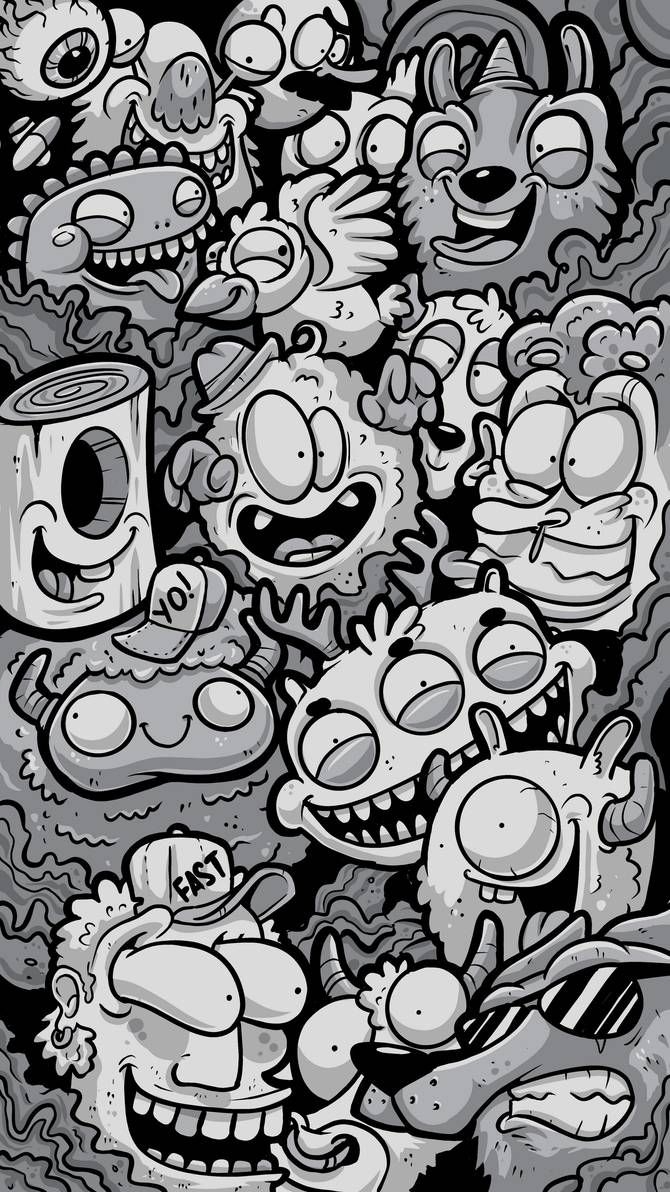 670x1200 Doodle Wallpaper, Phone