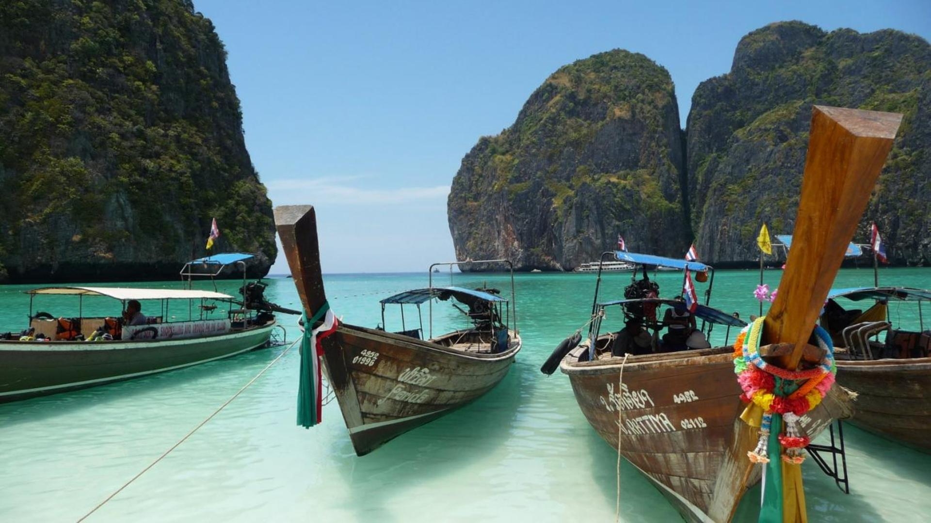 1920x1080 Background boats Bay in Phuket wallpaper and image, Desktop