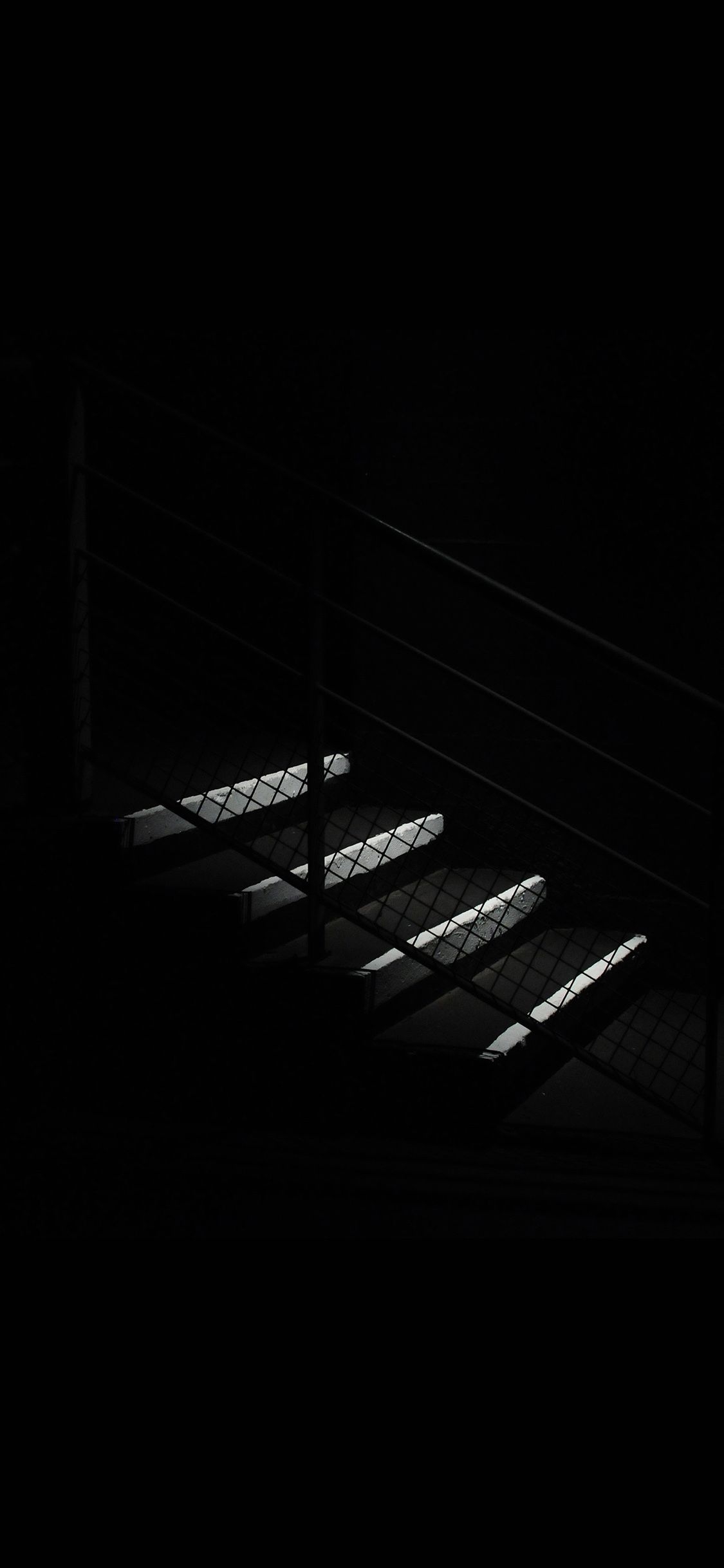 1130x2440 iPhone X wallpaper. dark stairs minimal simple city bw, Phone