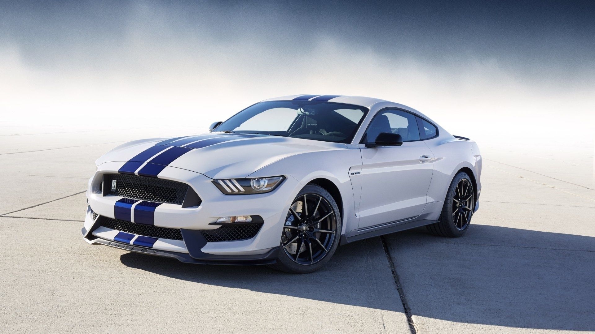 1920x1080 Wallpaper of Car, White, Muscle Car, Ford Mustang Shelby GT350, Desktop