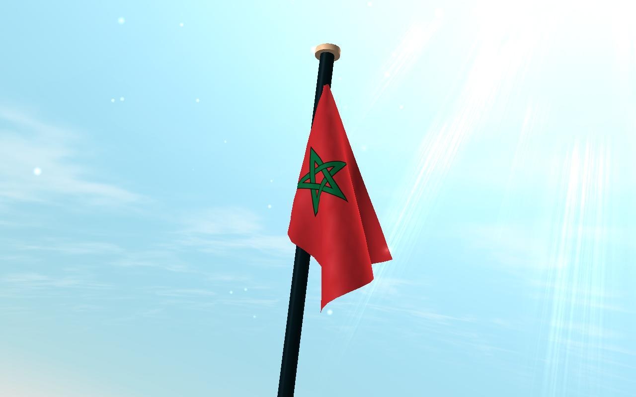 1280x800 Morocco Flag 3D Free for Android, Desktop