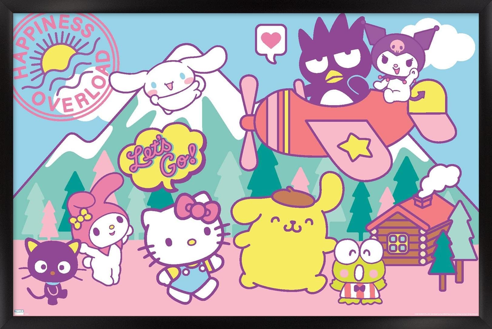 1630x1090 Trends International Hello Kitty and Friends Overload Wall Poster, Everything Else, Desktop