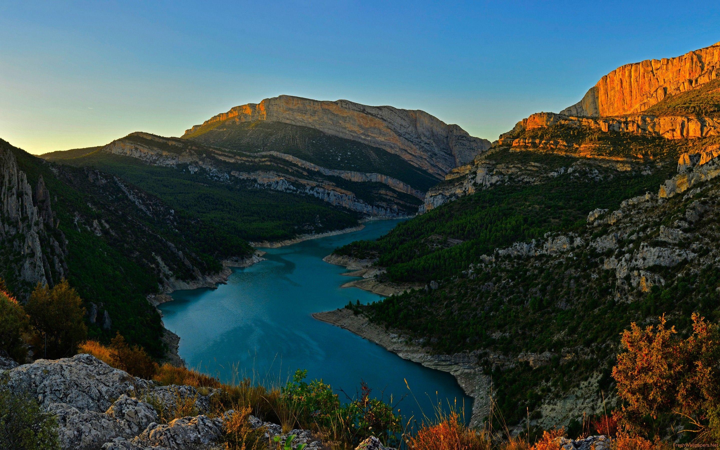 2880x1800 Congost River Mountain Range Spain wallpaper, Desktop