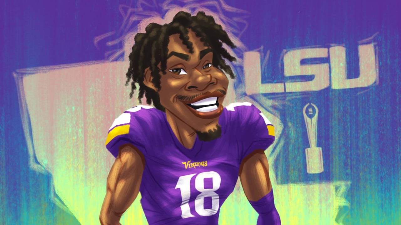 1280x720 Justin Jefferson Caricature, Desktop