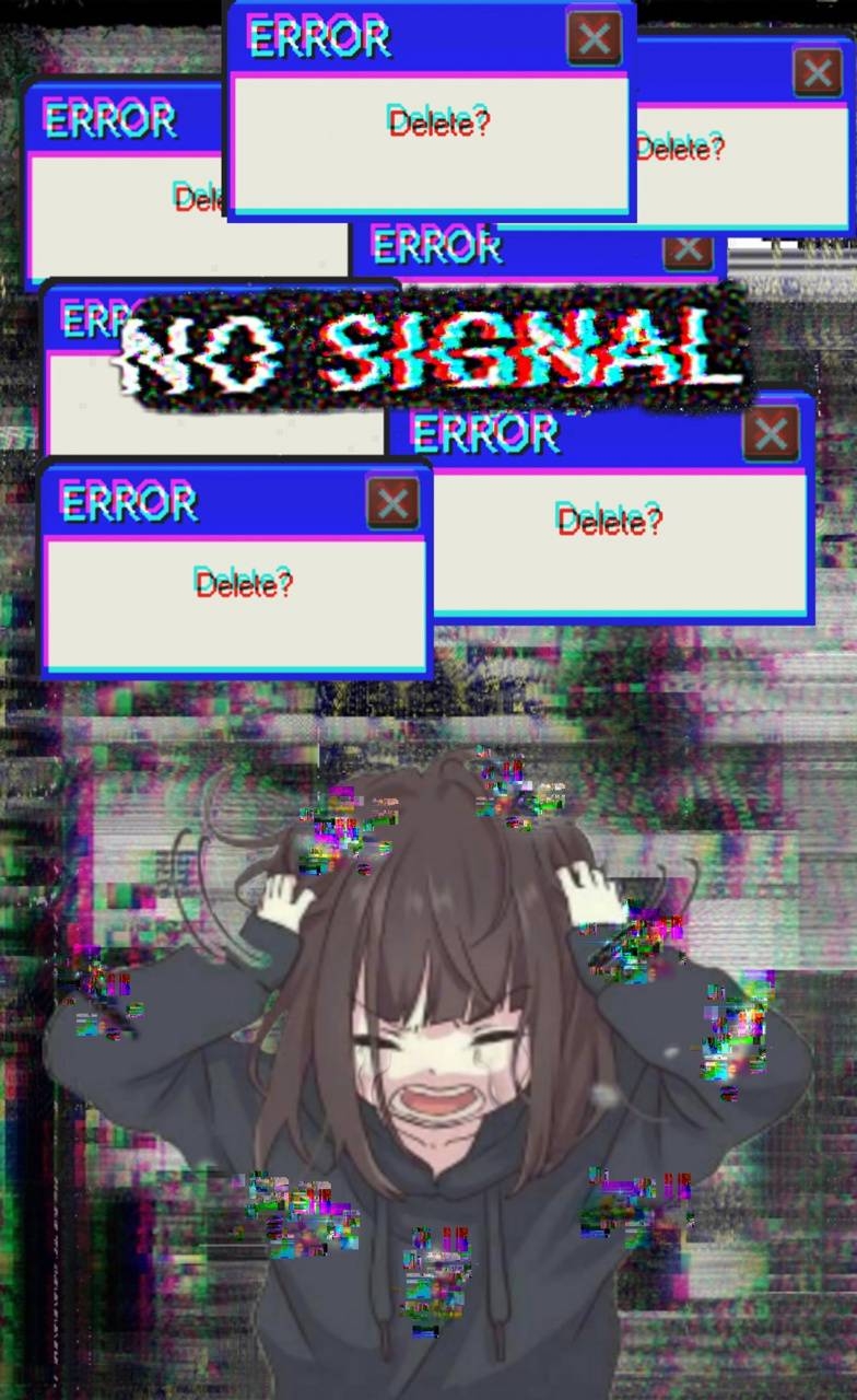 790x1280 Anime Glitch Wallpaper, Phone