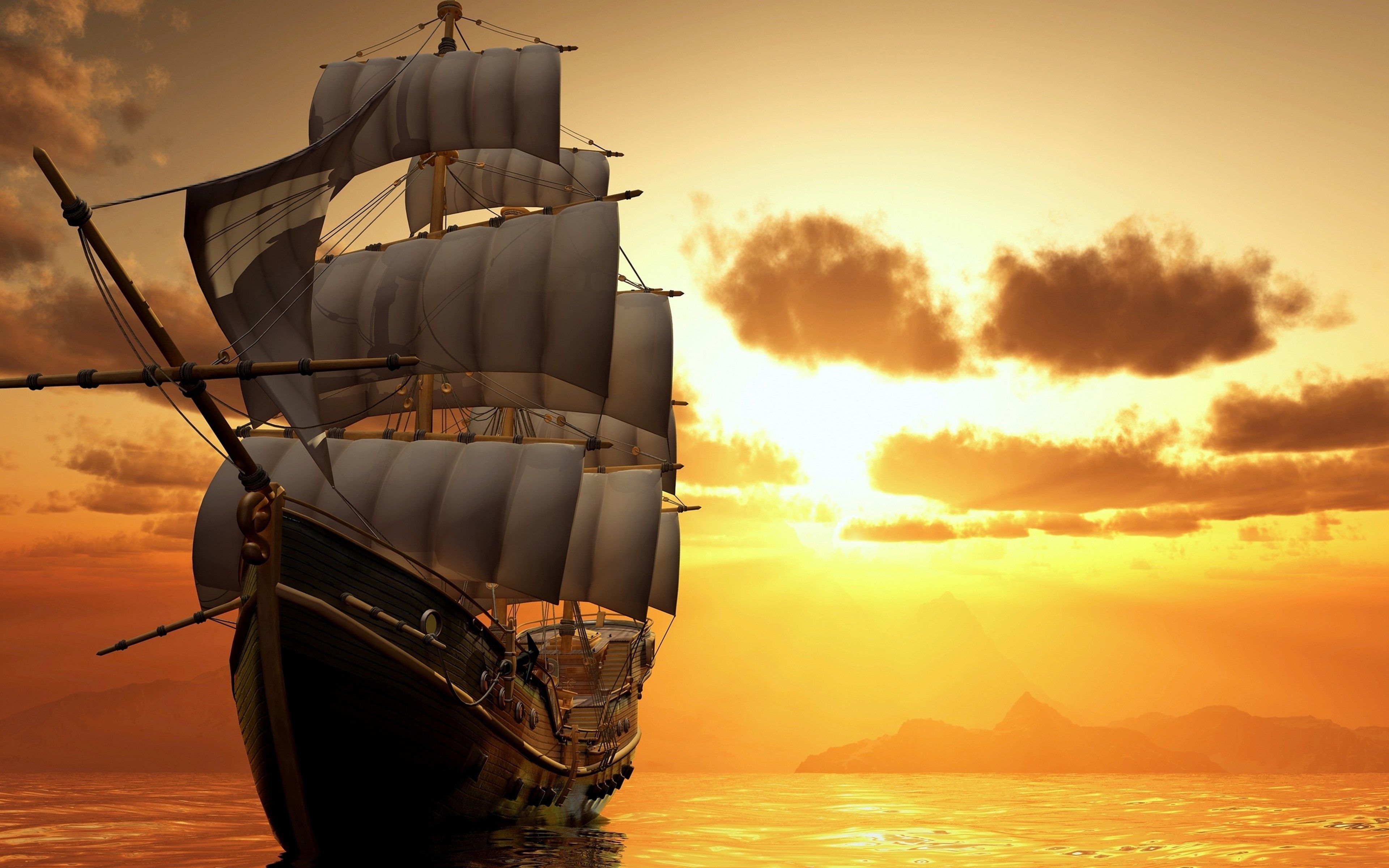 3840x2400 sailing ship 4k ultra HD wallpaper High quality walls, Desktop