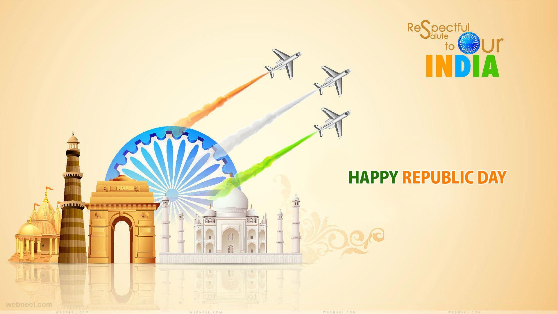 1920x1080 Beautiful Happy Republic Day Wishes and Wallpaper, Desktop