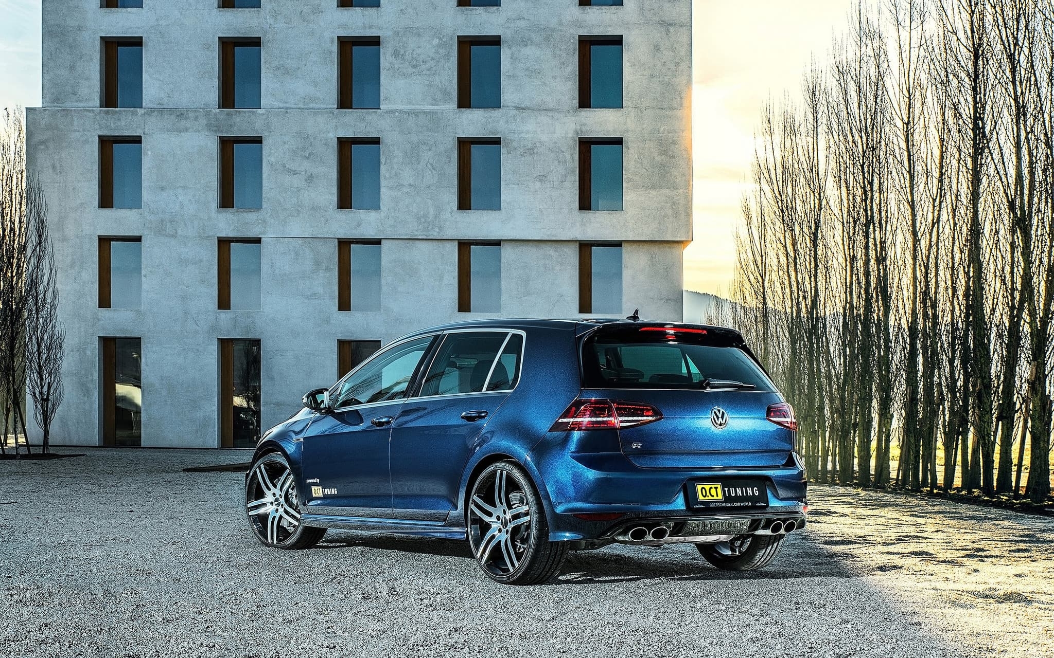 2050x1280 Free download 2016 Volkswagen Golf 7 R Wallpaper Tuning Blue, Desktop