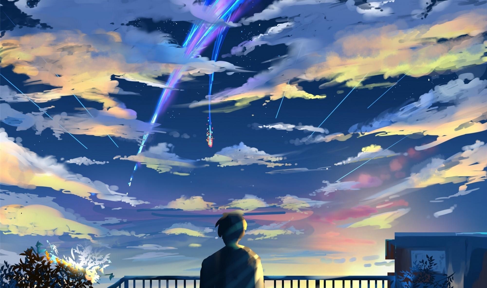 2000x1190 Download  Kimi No Na Wa, Taki Tachibana, Scenic, Your Name, Desktop