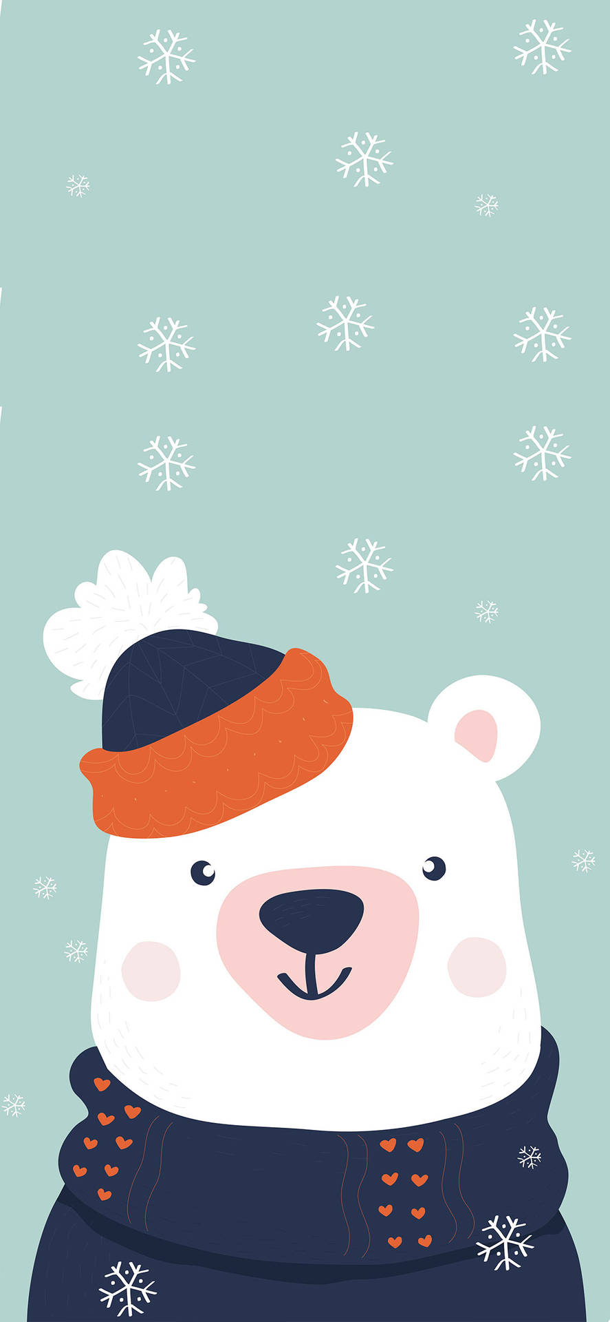 890x1920 Download White Bear Winter iPhone Wallpaper, Phone