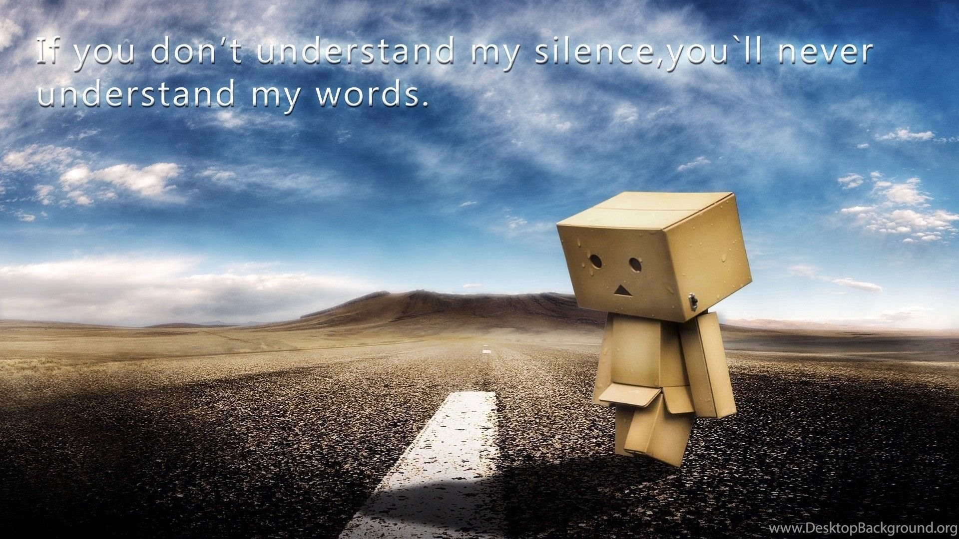 1920x1080 Understand Silence, Word, Danbo, Quote, Quotes,  HD. Desktop Background, Desktop