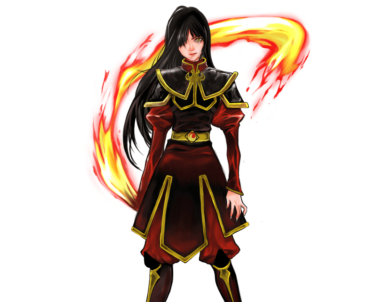 1280x1030 Avatar The Last Airbender Azula Crying Fire Sister White, Desktop