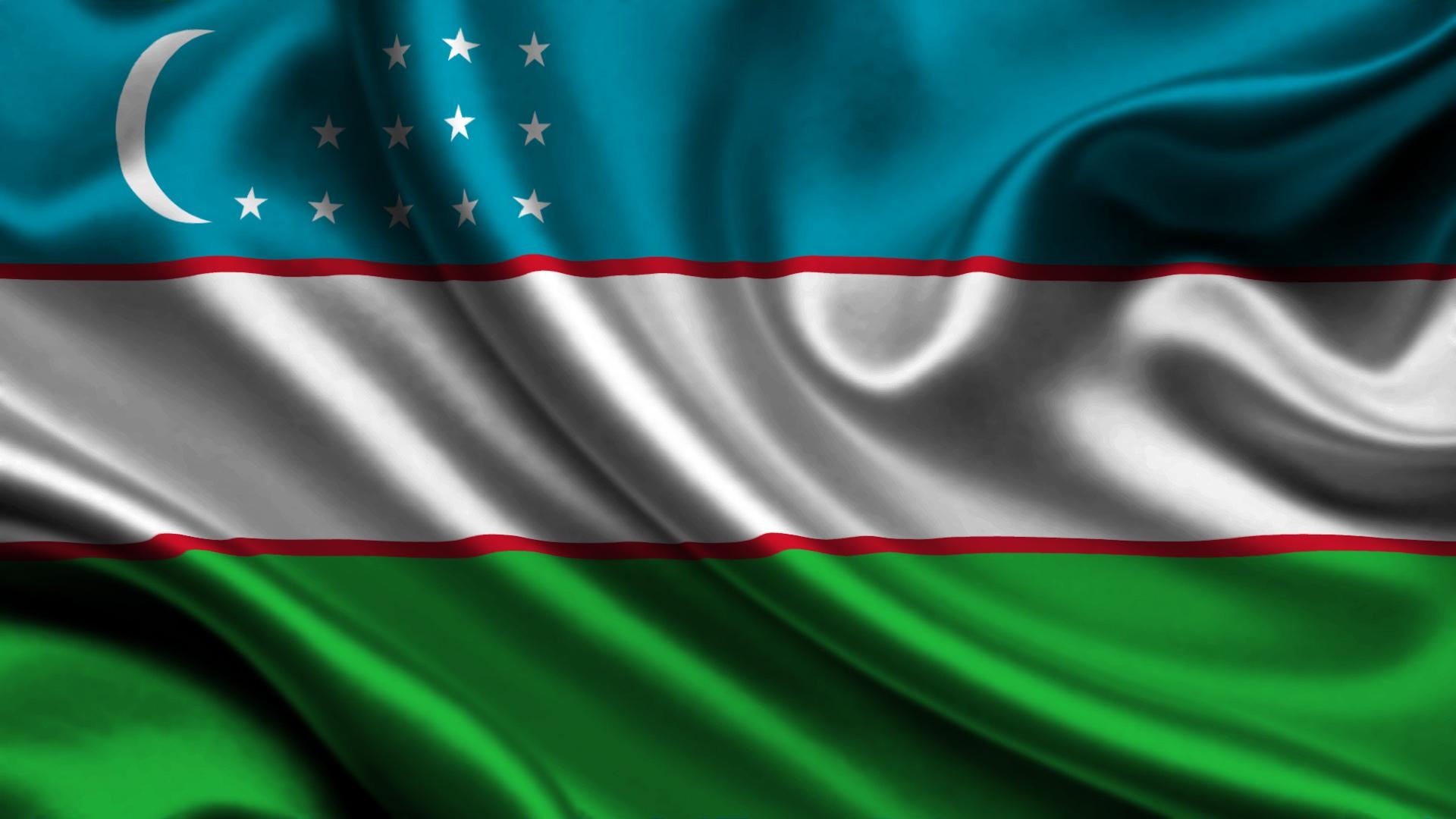 1920x1080 Wallpaper Uzbekistan Flag Stripes, Desktop