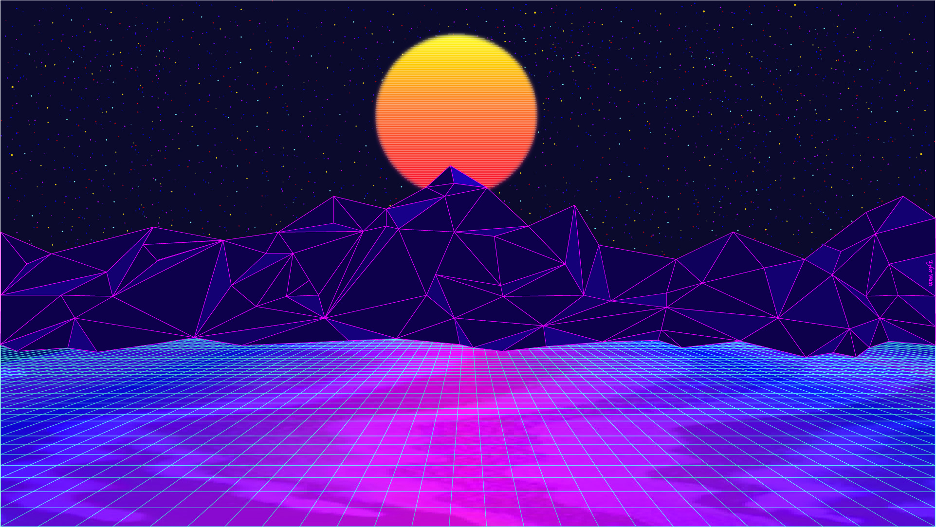 1930x1090 Retro Vaporwave Wallpaper 1920x1080, Desktop