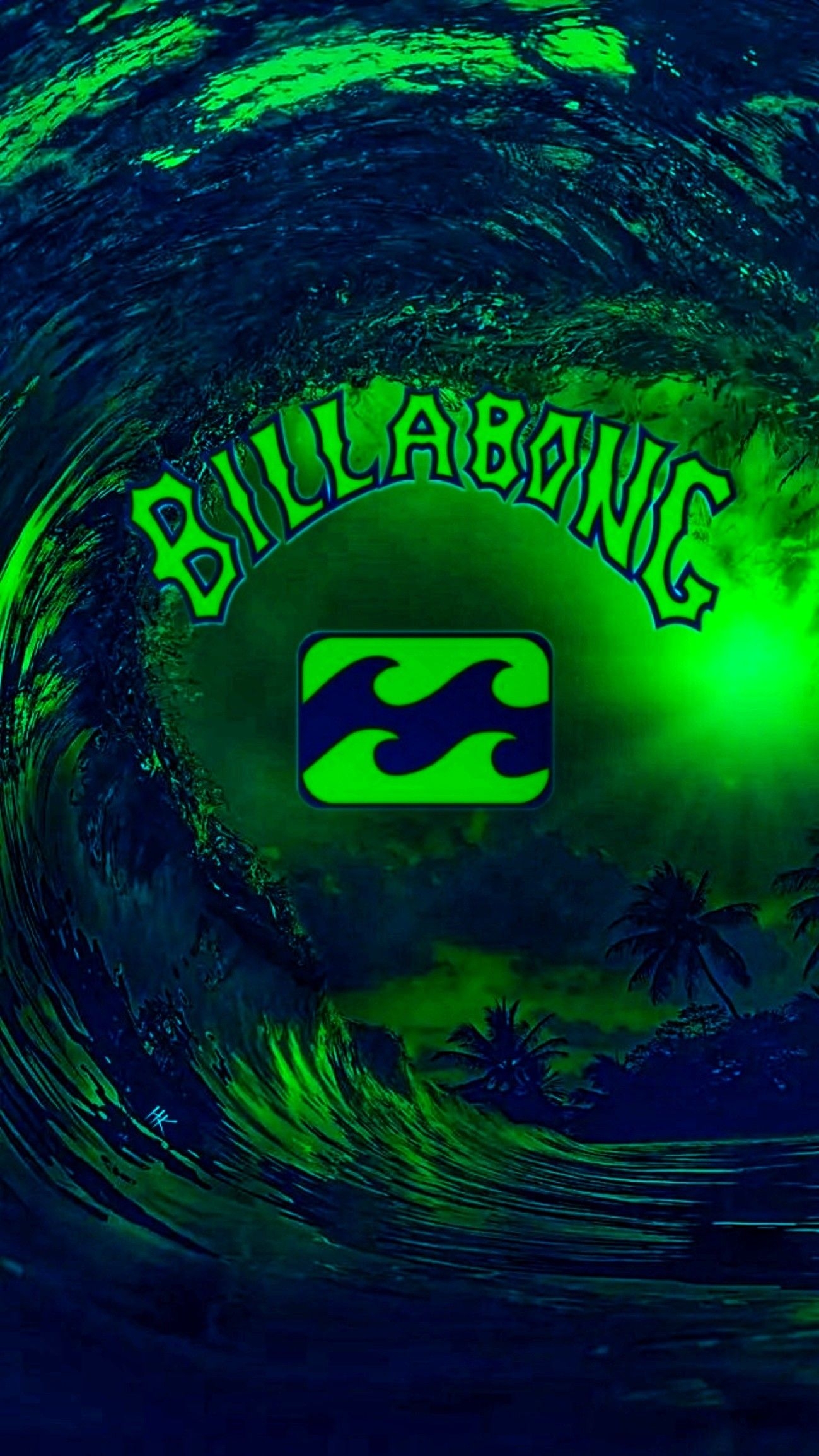 1300x2310 Billabong Logo Skate Art Poster Design, Phone