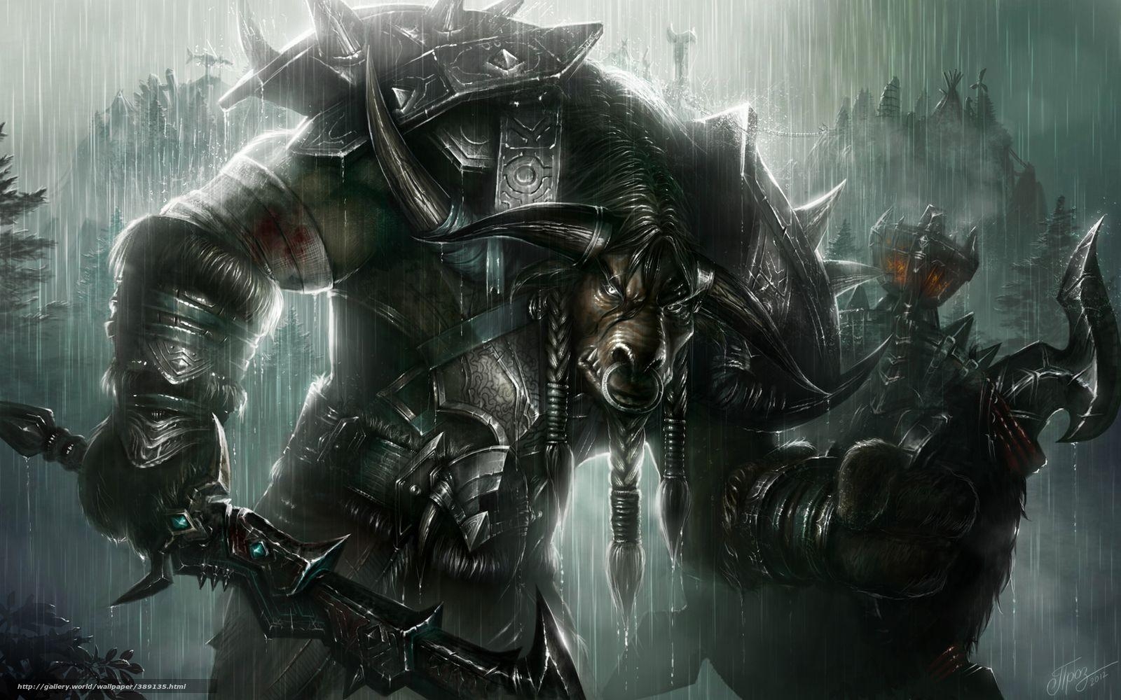 1600x1000 Download wallpaper warcraft, Islands, Tauren, Warrior free desktop, Desktop