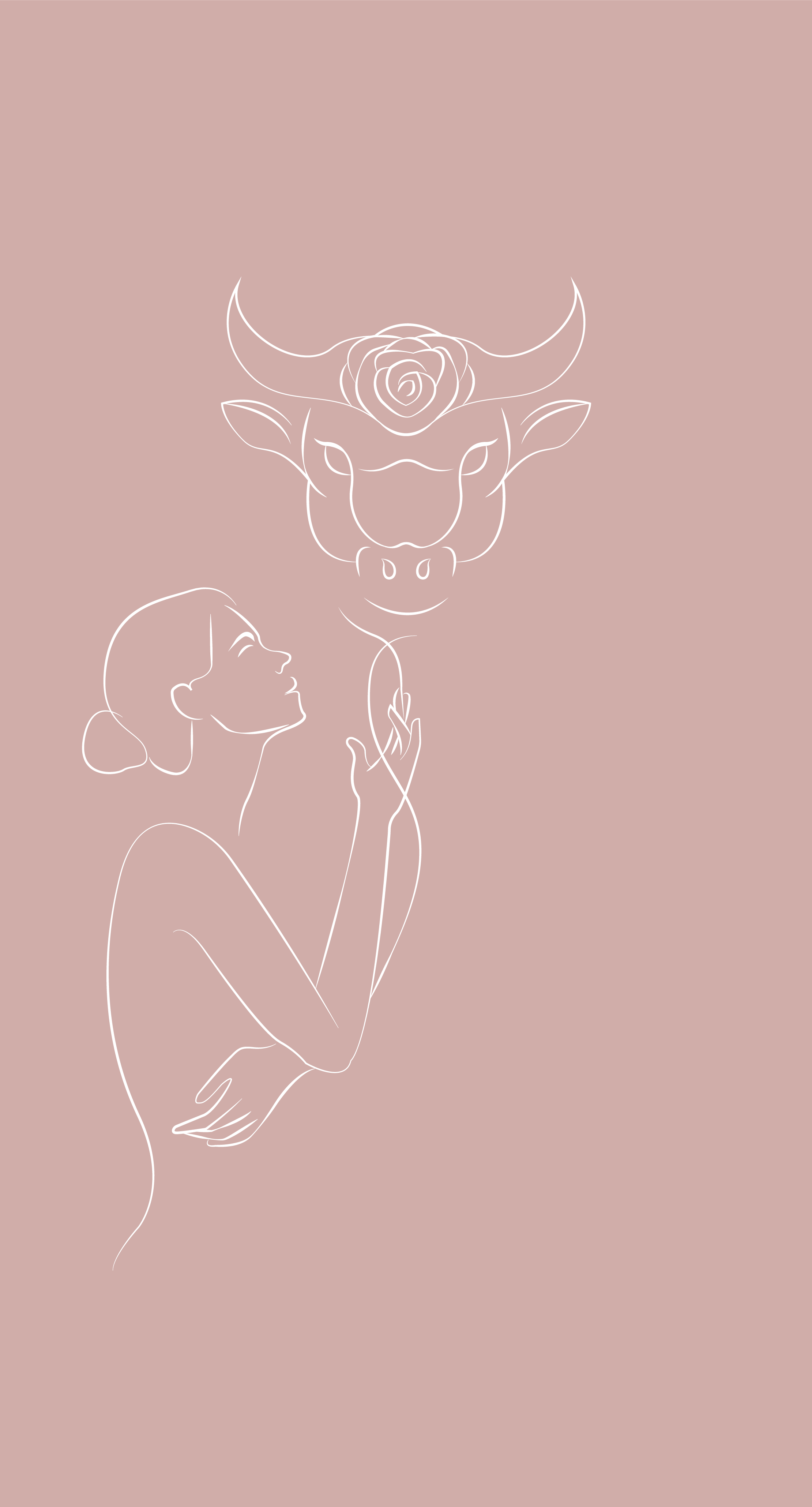 2220x4120 Taurus Zodiac Art Taurus Line Art Drawing Atrology Home. Etsy. Taurus art, Zodiac art, Taurus wallpaper, Phone