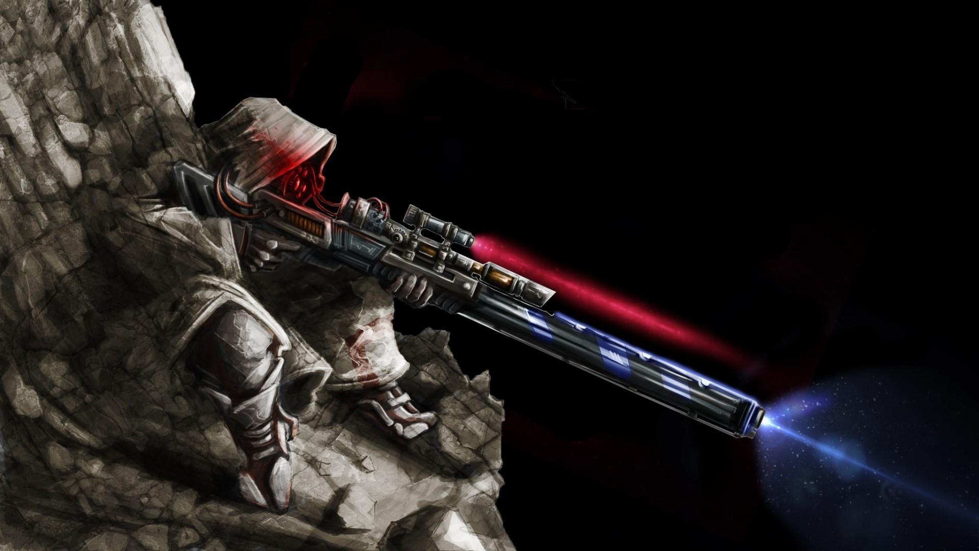 1920x1080 Download  HD Wallpaper sniper cyborg sniper rifle, Desktop