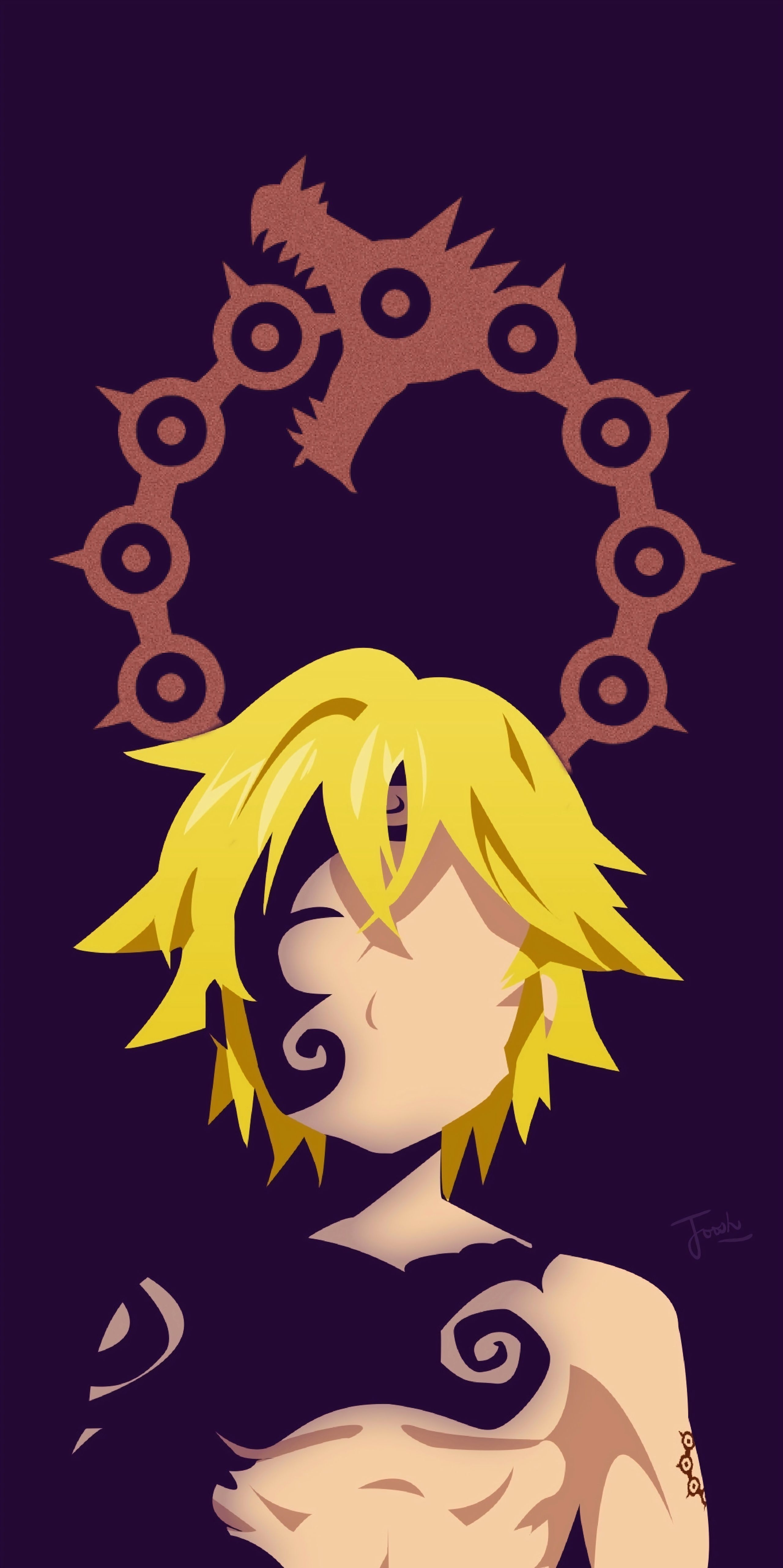 2560x5130 Meliodas smartphone wallpaper en, Phone