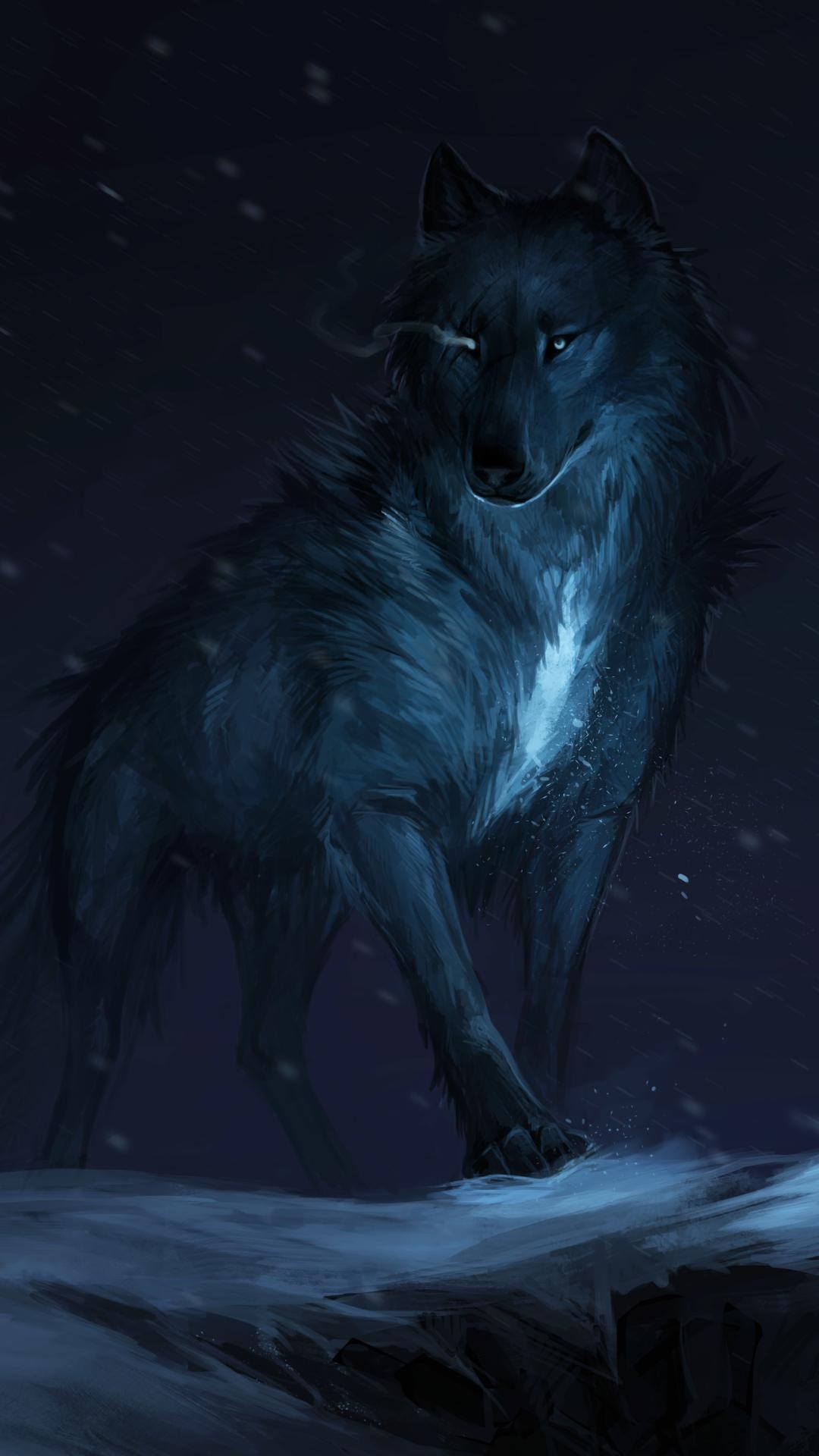 1080x1920 Fantasy Wolf () Wallpaper, Phone