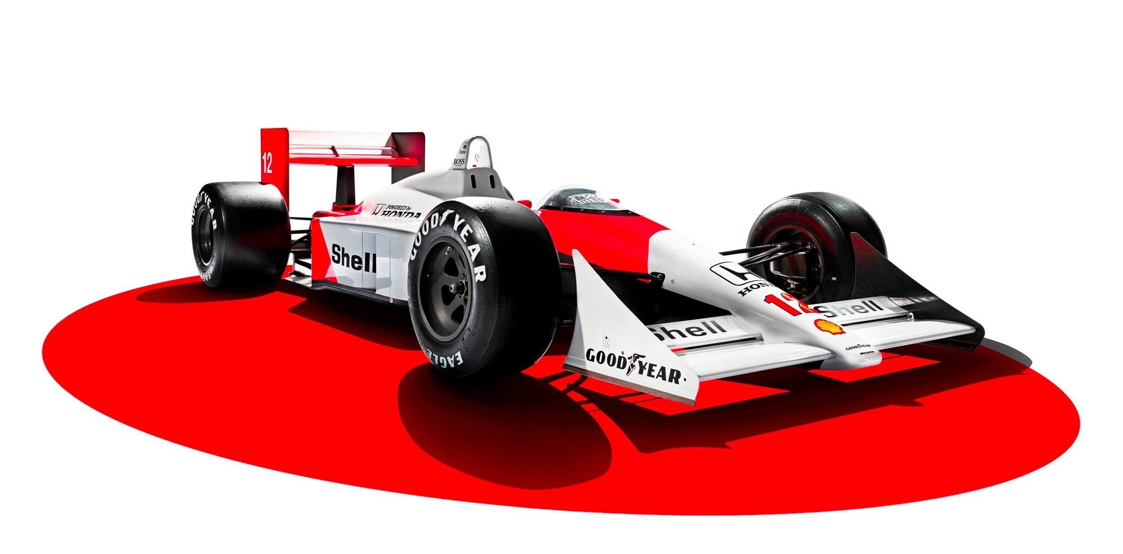 2270x1120 race Cars, Formula McLaren F Honda, CGI, White Background, McLaren MP4 Ayrton Senna, Legends, 3D Wallpaper HD / Desktop and Mobile Background, Dual Screen