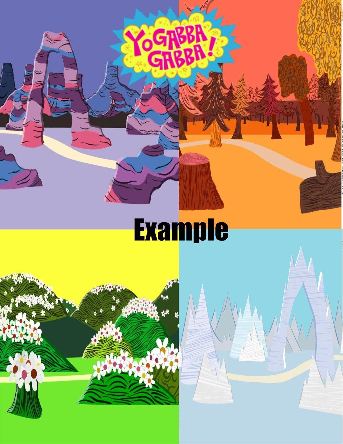 1160x1500 Yo Gabba Gabba Land Background Printable, Phone