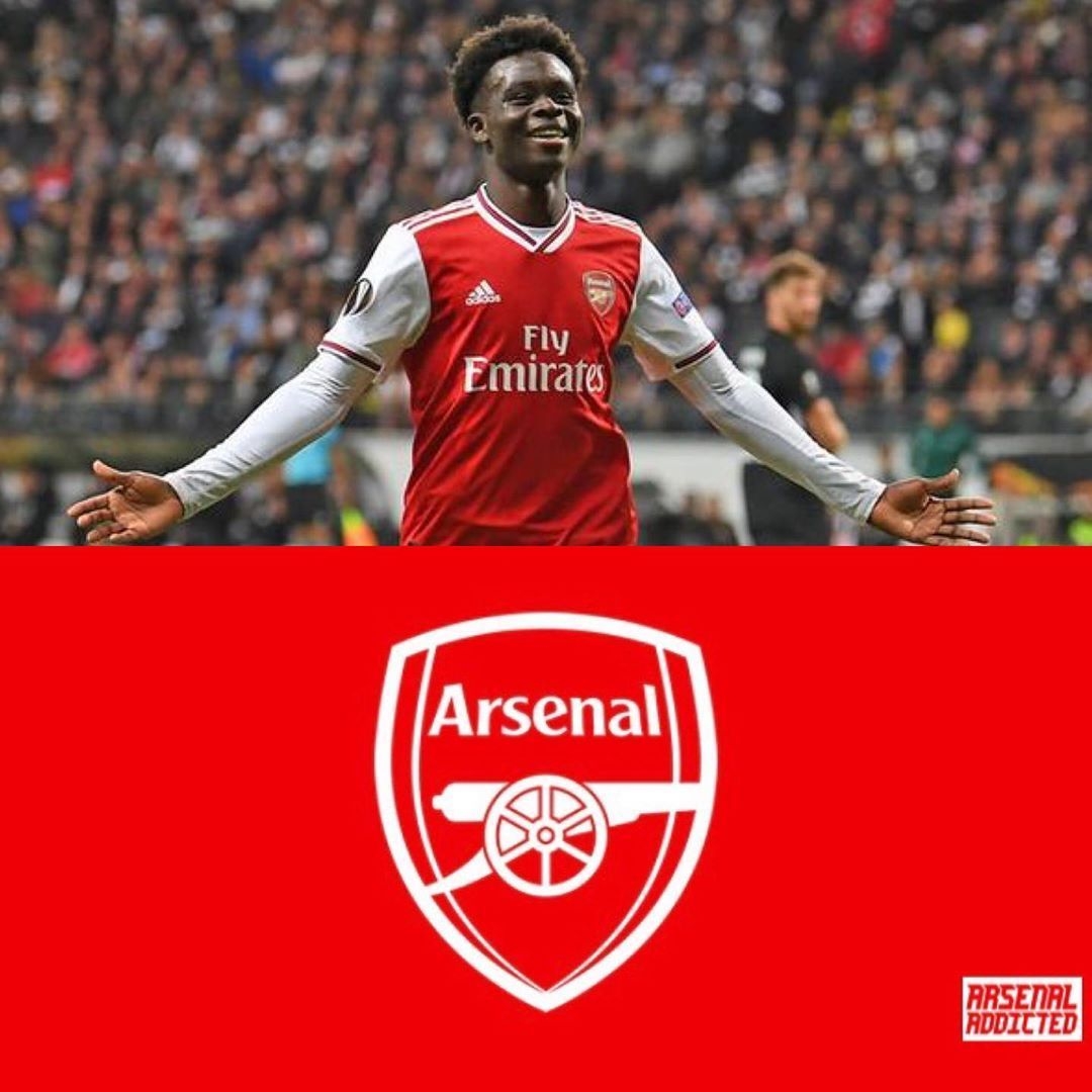 1080x1080 Bukayo Saka is the youngest player to start a Premier League game between Arsenal and Man Utd:% pass accuracy 48 touc. League gaming, Arsenal, Premier league, Phone