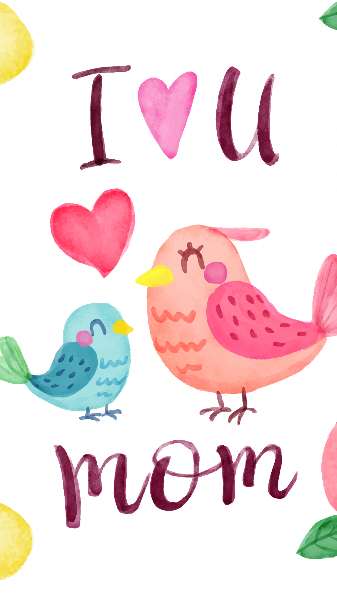 1080x1920 I Love You Mom Wallpaper 4K, Happy Mother's Day, Illustration, Celebrations, Phone