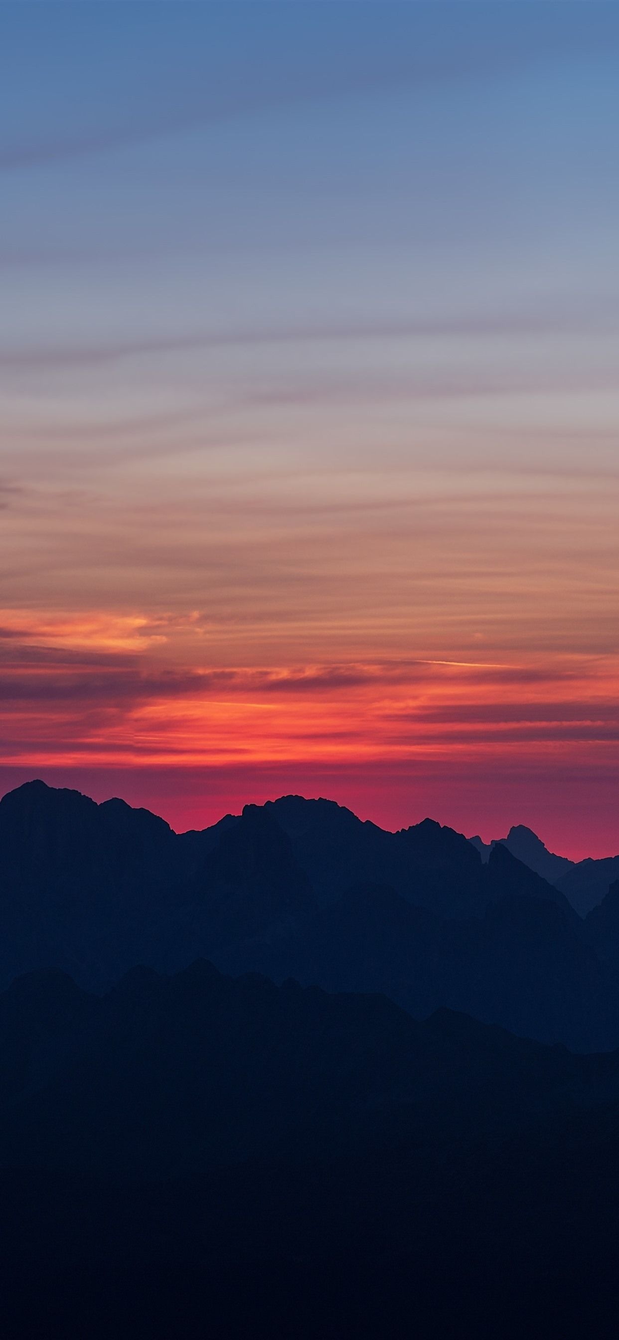 1250x2690 Mountains, Sunset, Sky, Clouds  IPhone 11 Pro XS Max, Phone