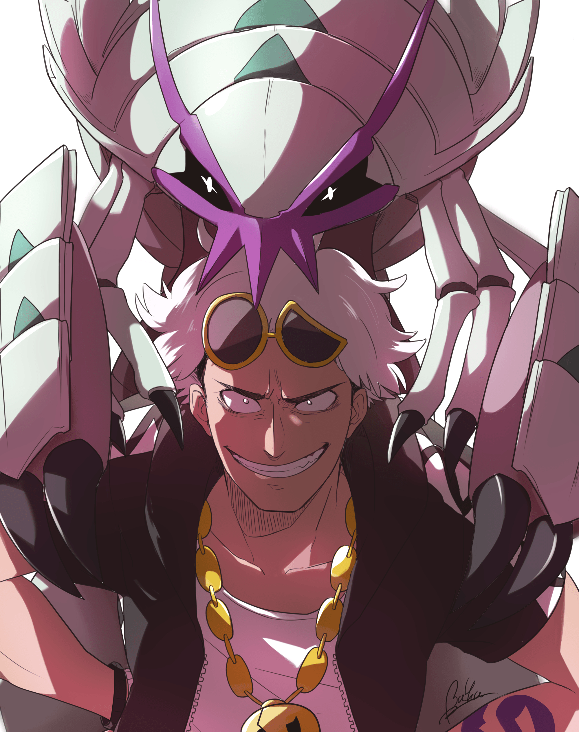 2000x2530 Guzma- gud art characters sm. Pokemon, Phone