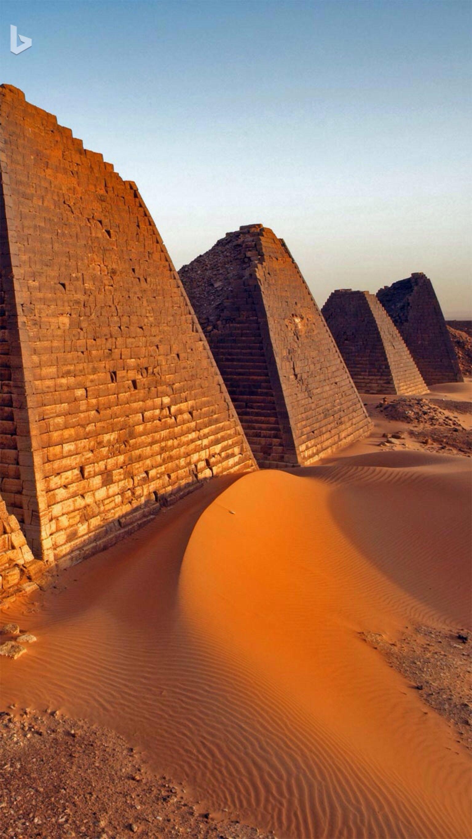 1540x2740 Pyramids at Meroë, Sudan. Bing wallpaper. Archaeology, Phone