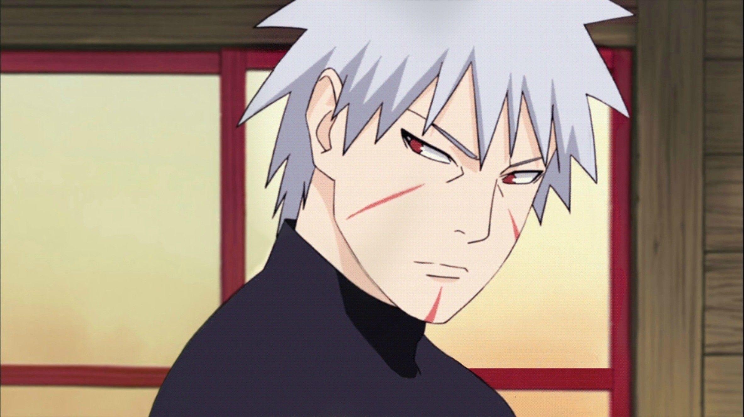 2370x1330 Tobirama Senju, Grey Hair, Red Eyes, Boy, Anime, Desktop