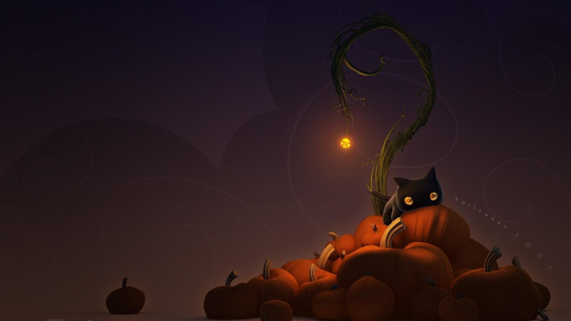 1920x1080 Halloween Cat Wallpaper, Desktop