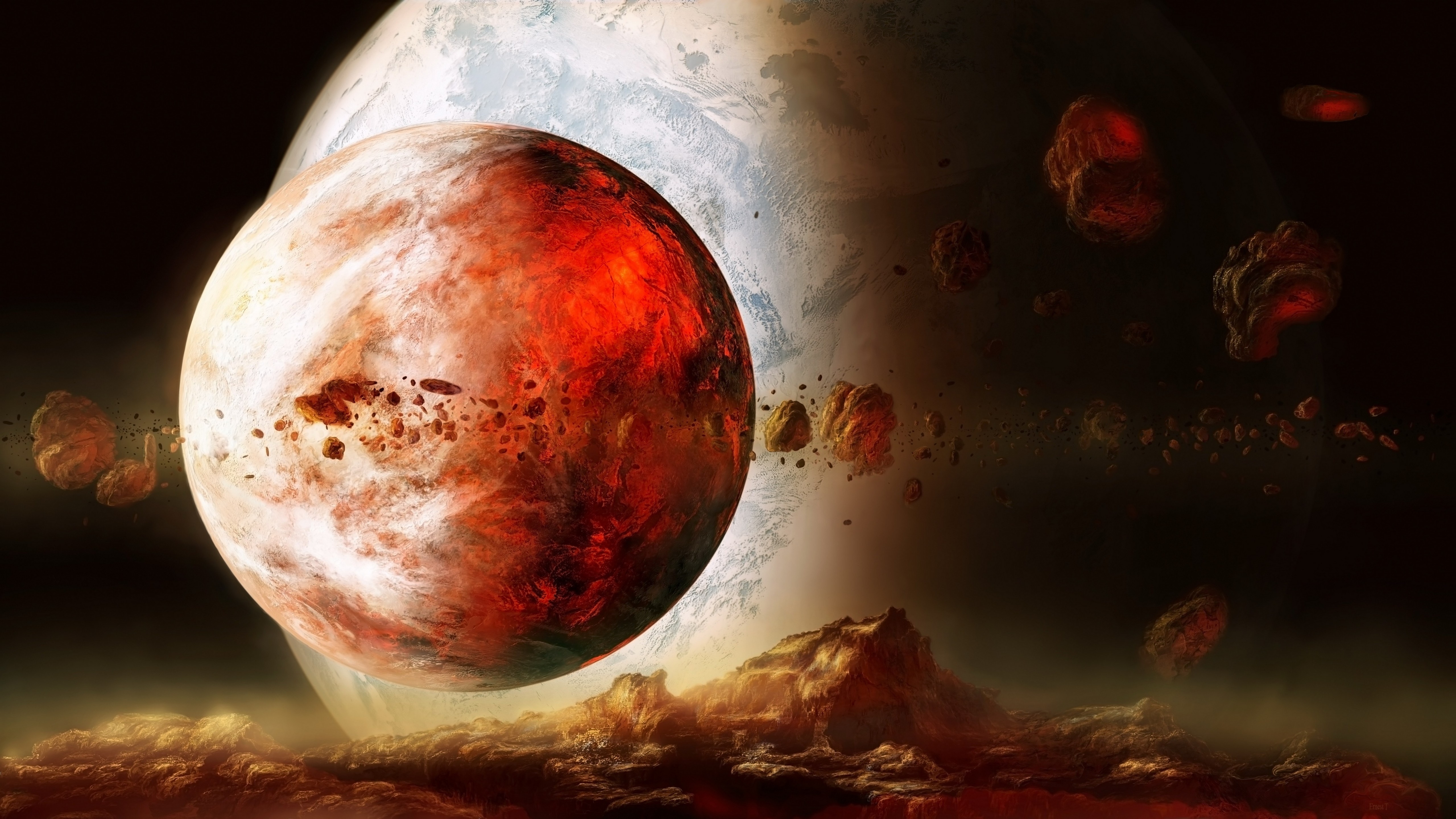 5120x2880 Wallpaper Exoplanet, Planet, space, stars, Space, Desktop