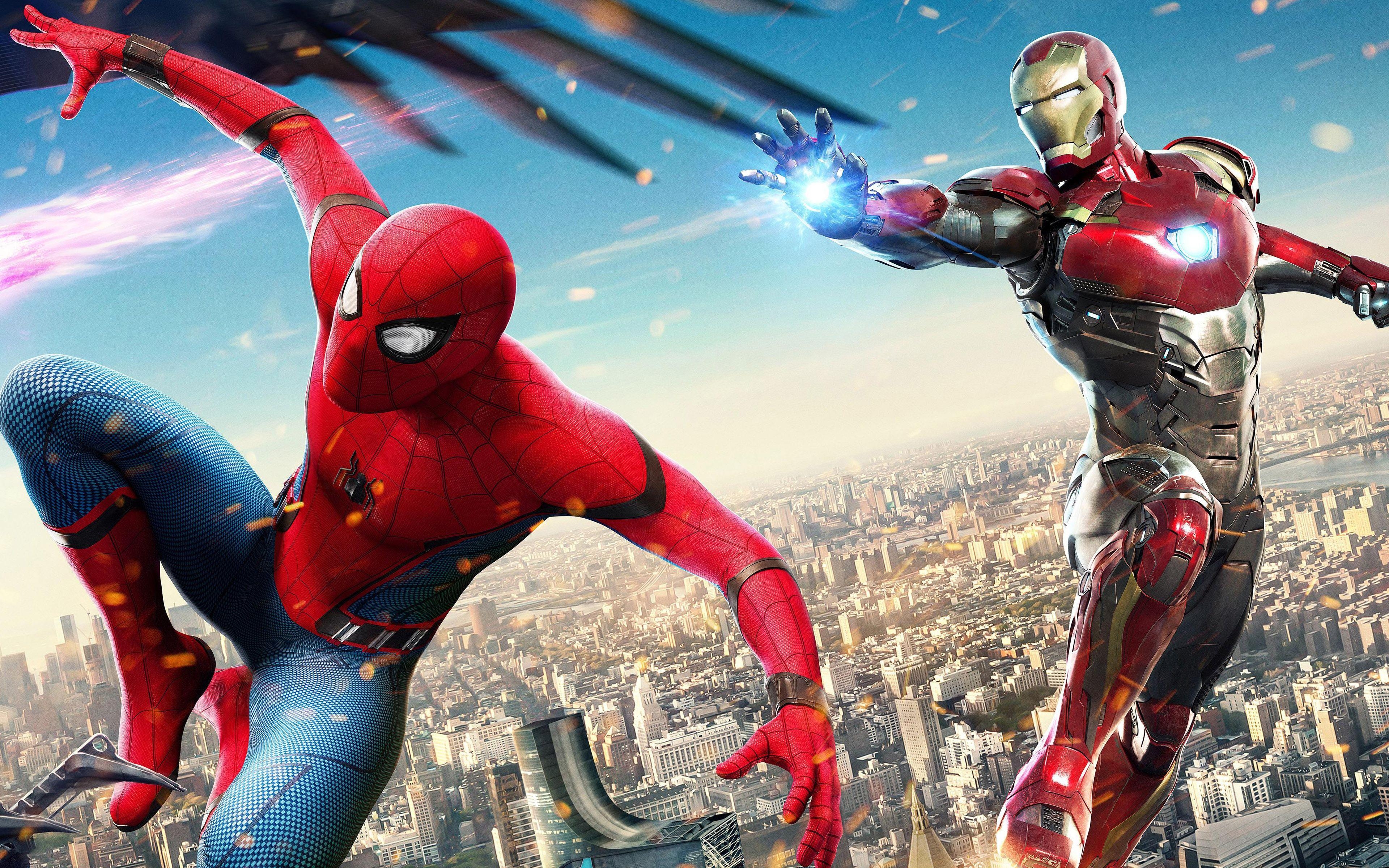 3840x2400 Iron Man Spiderman Homecoming 4K Wallpaper, Desktop