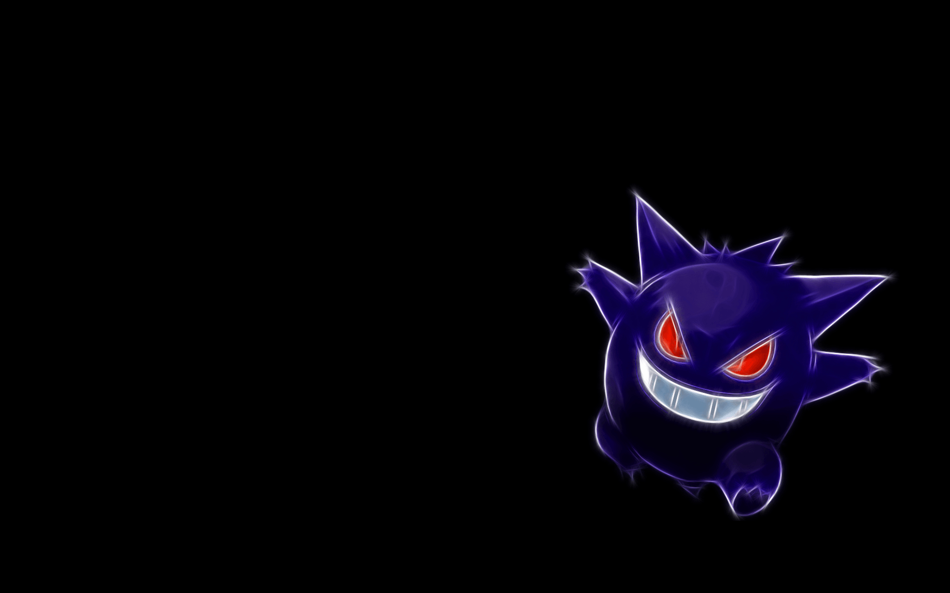 1920x1200 Pokemon, Gengar, simple background, black background, Desktop