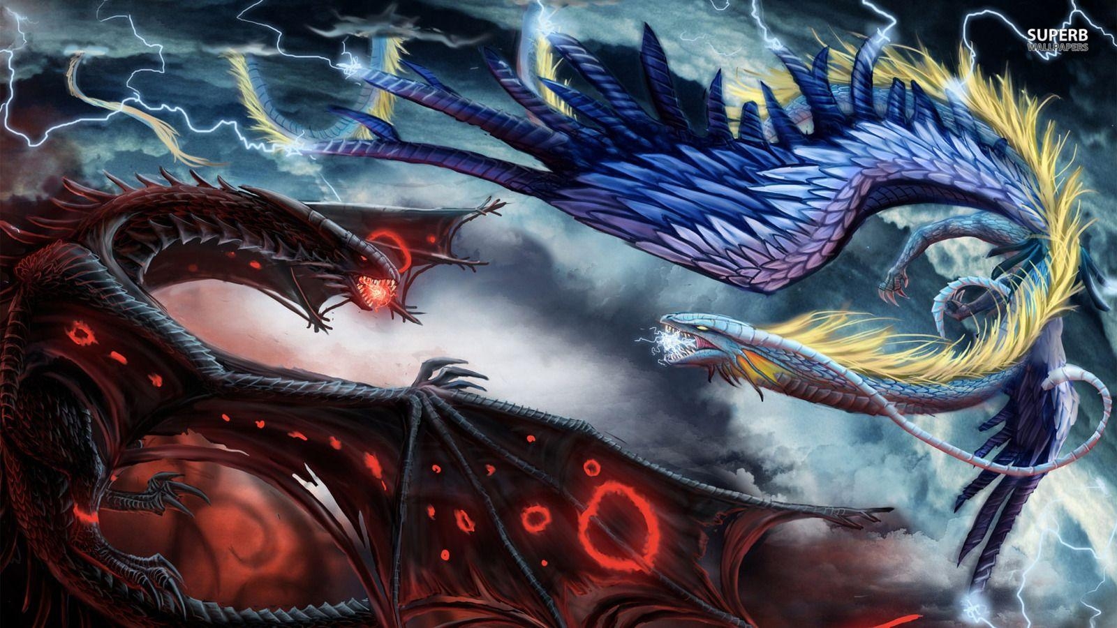 1600x900 Dragons image Fire and Ice HD wallpaper and background photo, Desktop