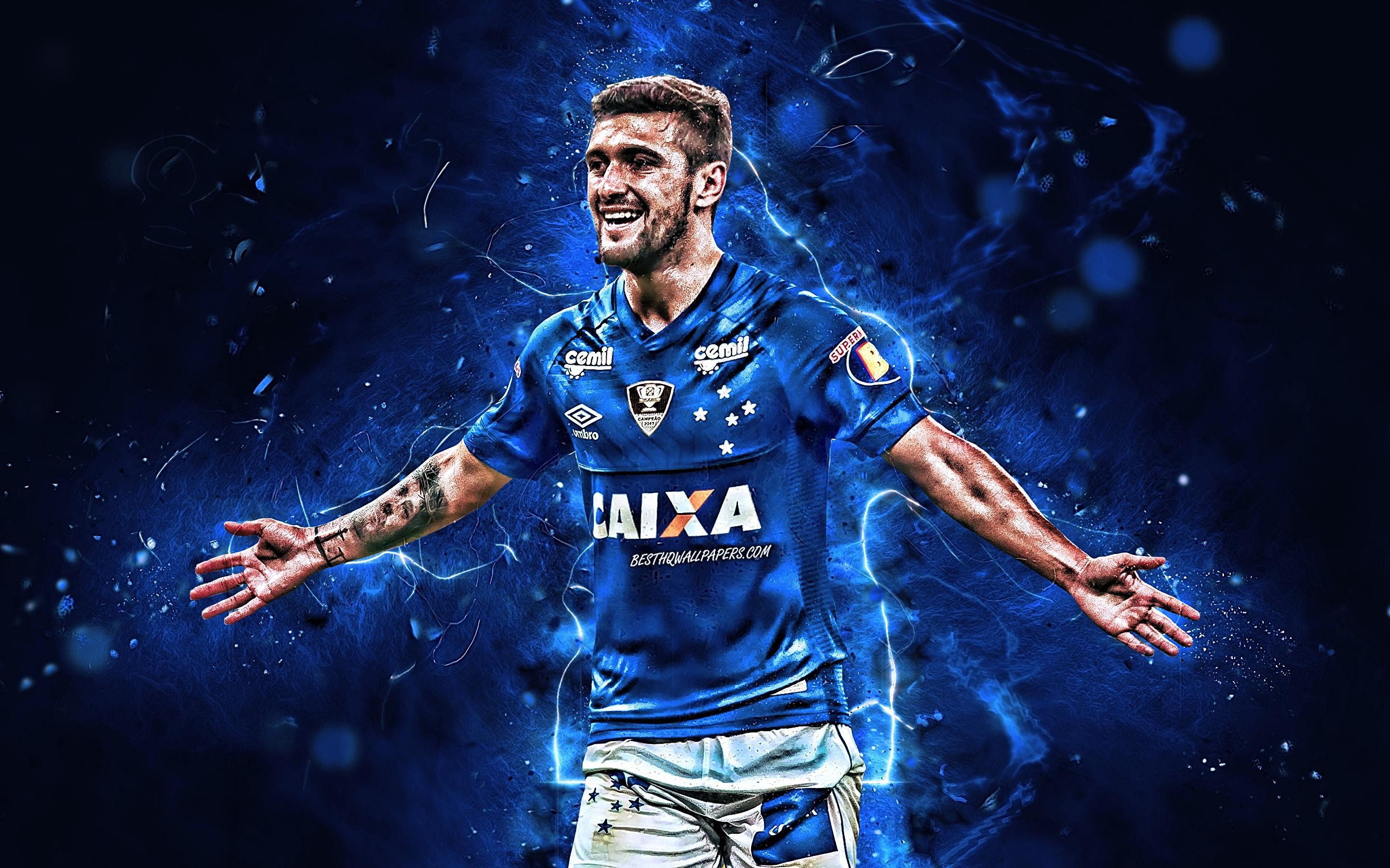 2880x1800 Download wallpaper Giorgian De Arrascaeta, joy, Cruzeiro FC, Desktop