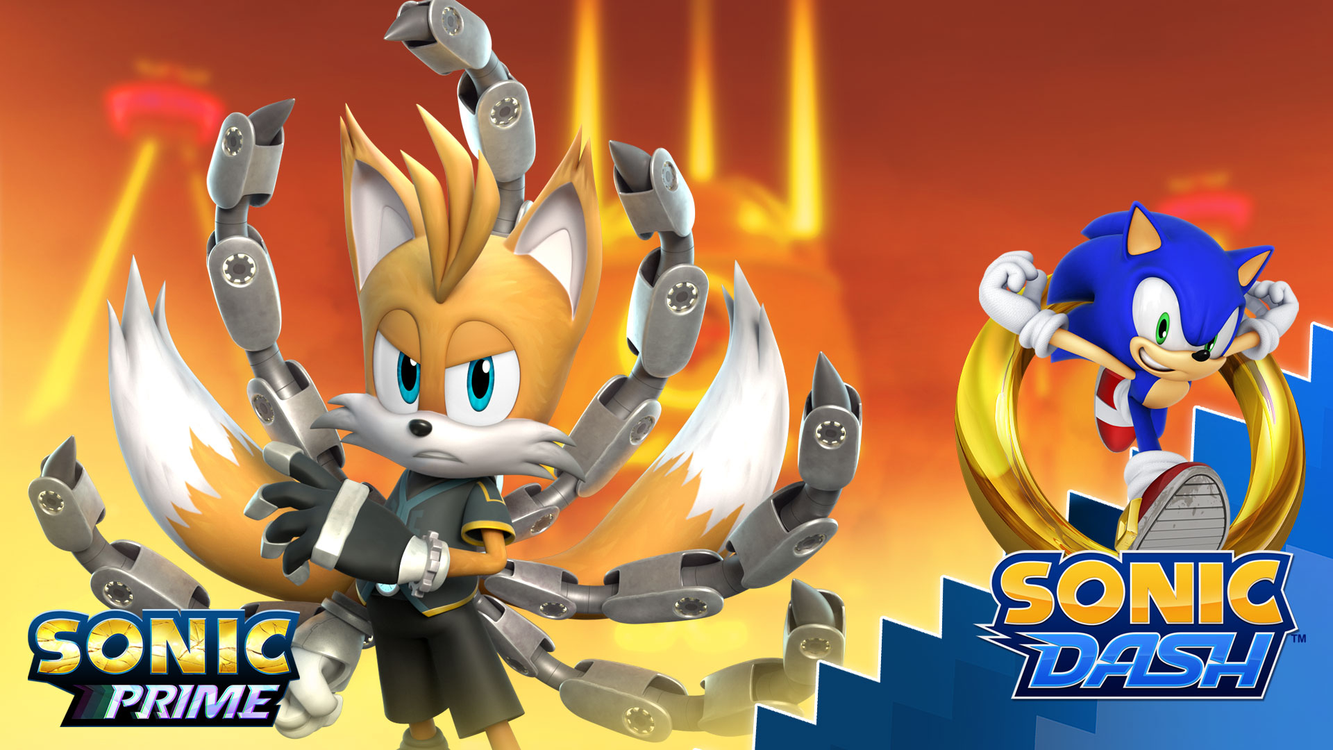 1920x1080 SEGA HARDlight an alternate reality! Win Tails Nine and collect Sonic Prime shards for awesome rewards in #SonicDash!, Desktop