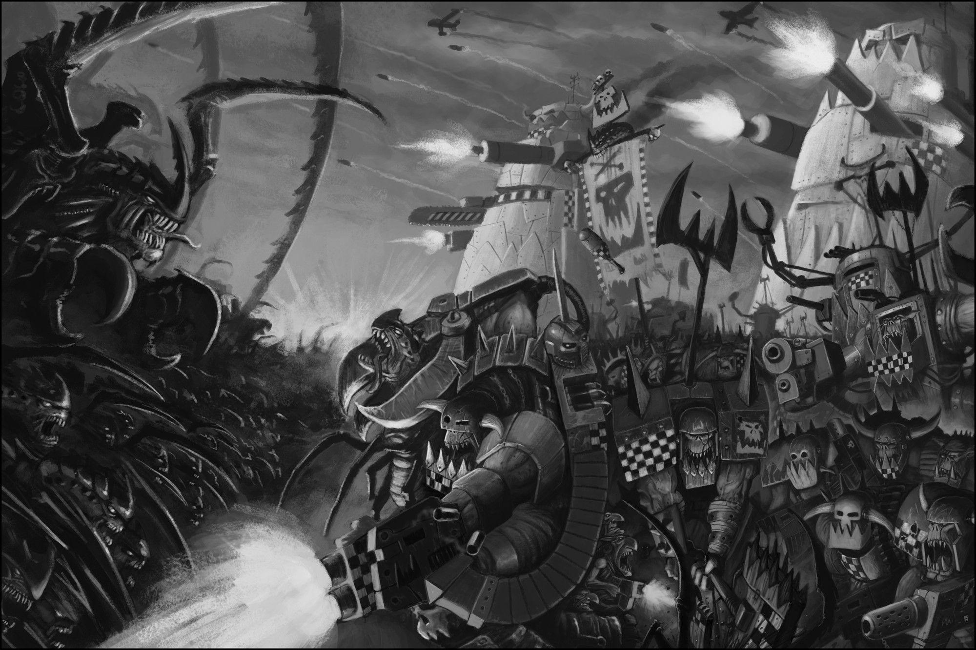 2000x1340 Wallpaper warhammer orcs, orks, tyranids, tyranids, Desktop