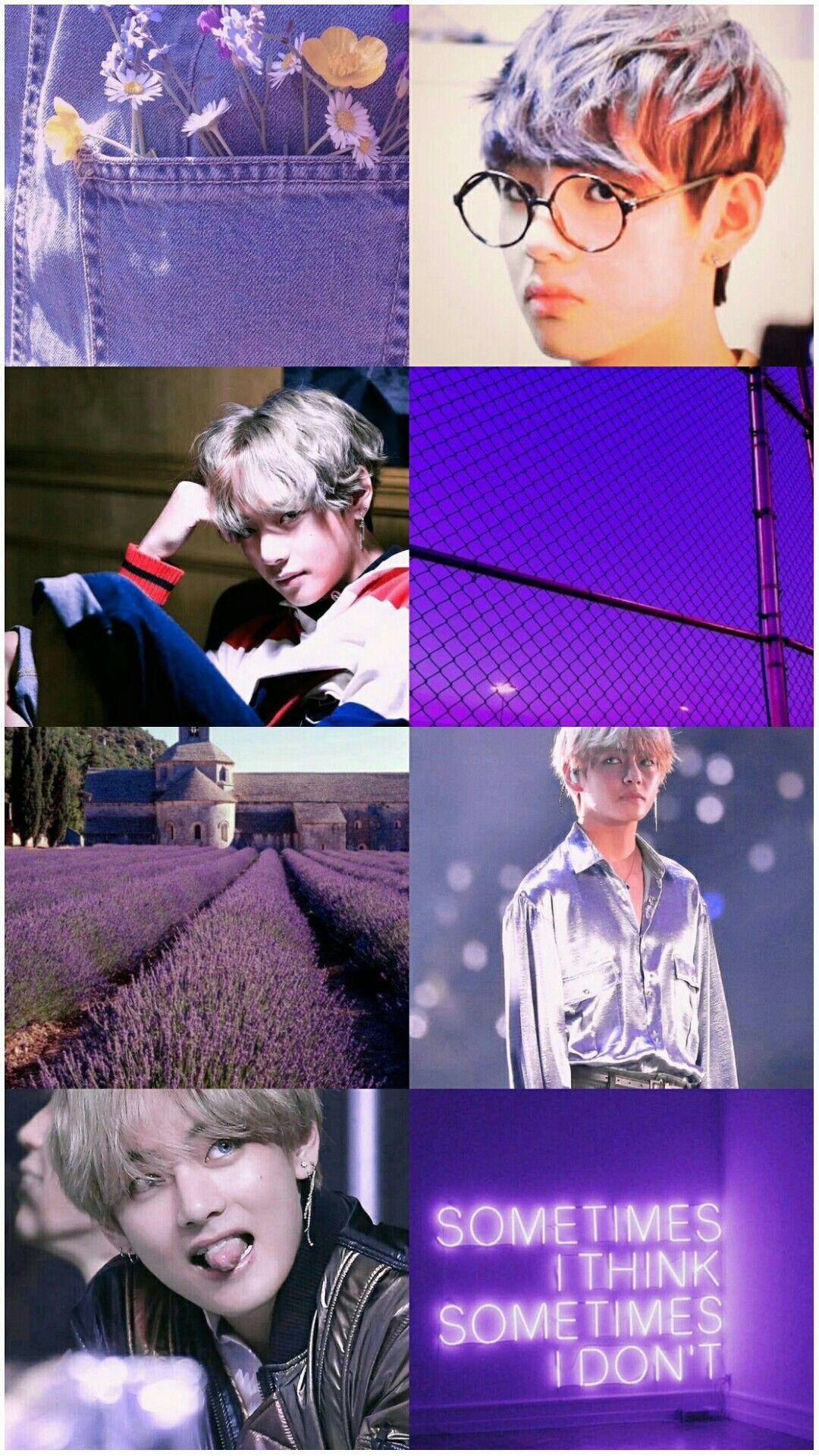 1080x1930 BTS V. Kim Taehyung. Purple aesthetic. wallpaper. Purple, Phone