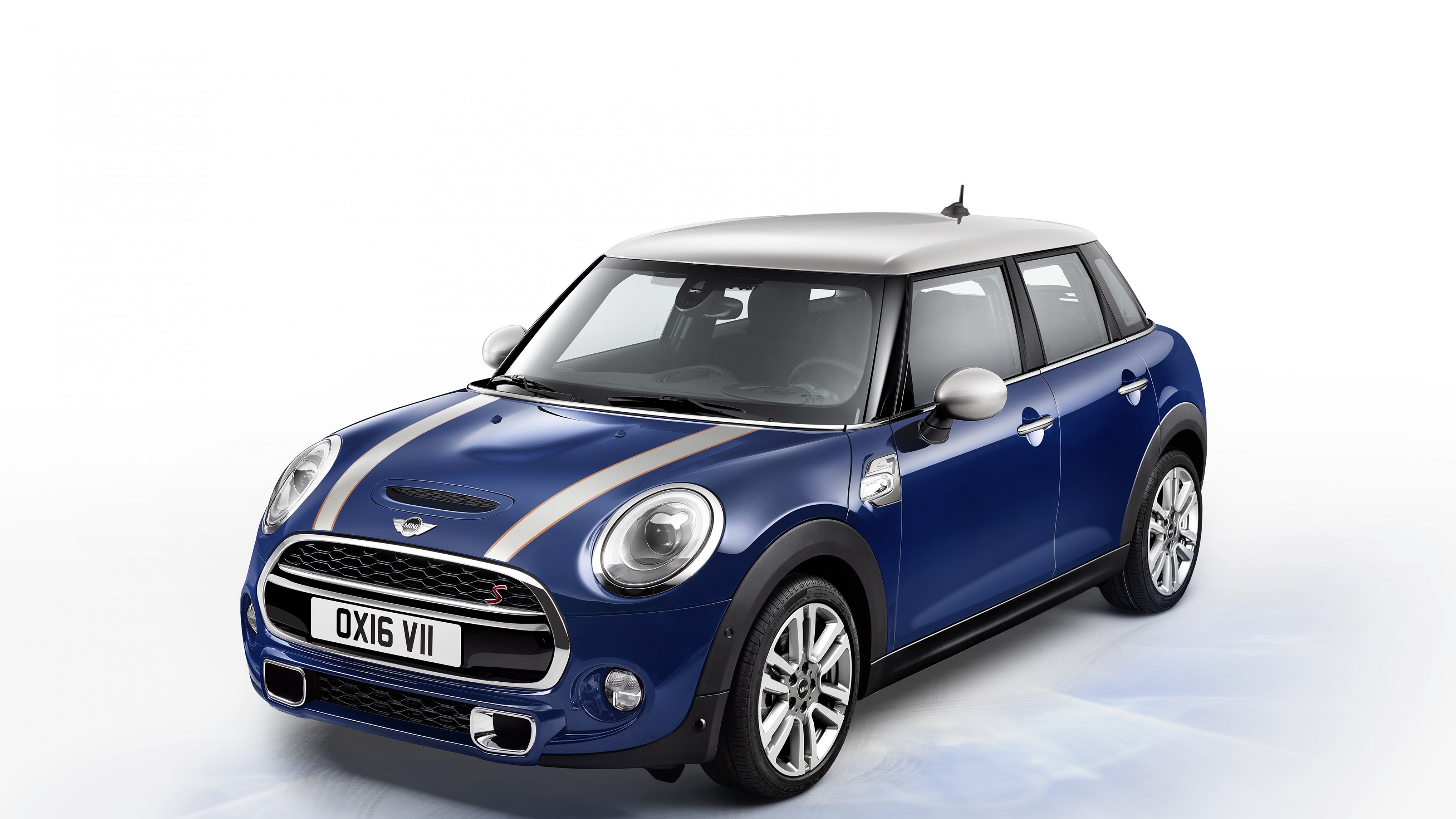 3840x2160 Wallpaper MINI, Cooper, S 5 Door Seven, Blue, Cars & Bikes, Desktop