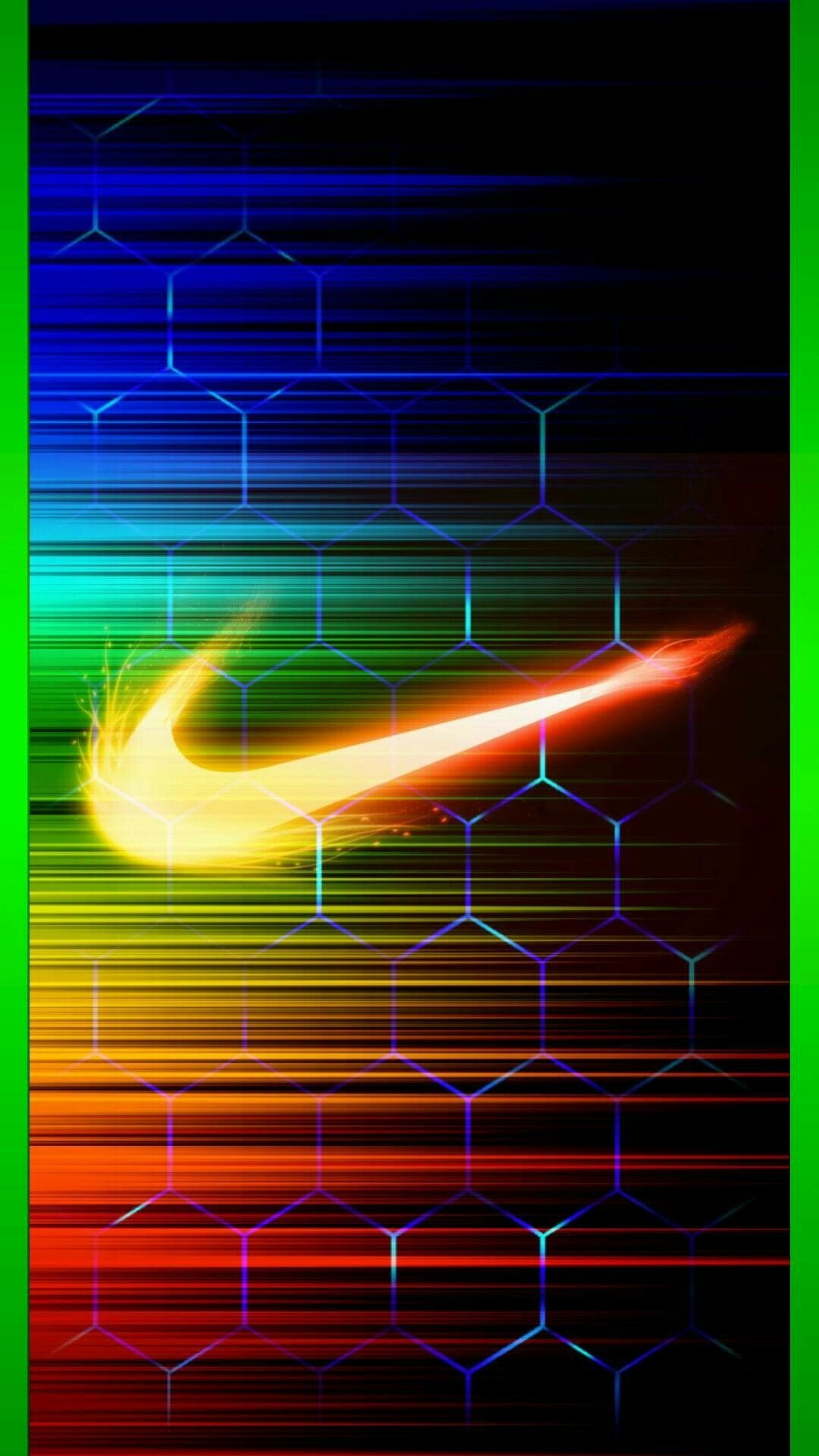 1080x1920 Rainbow Nike Logo Wallpaper, Phone